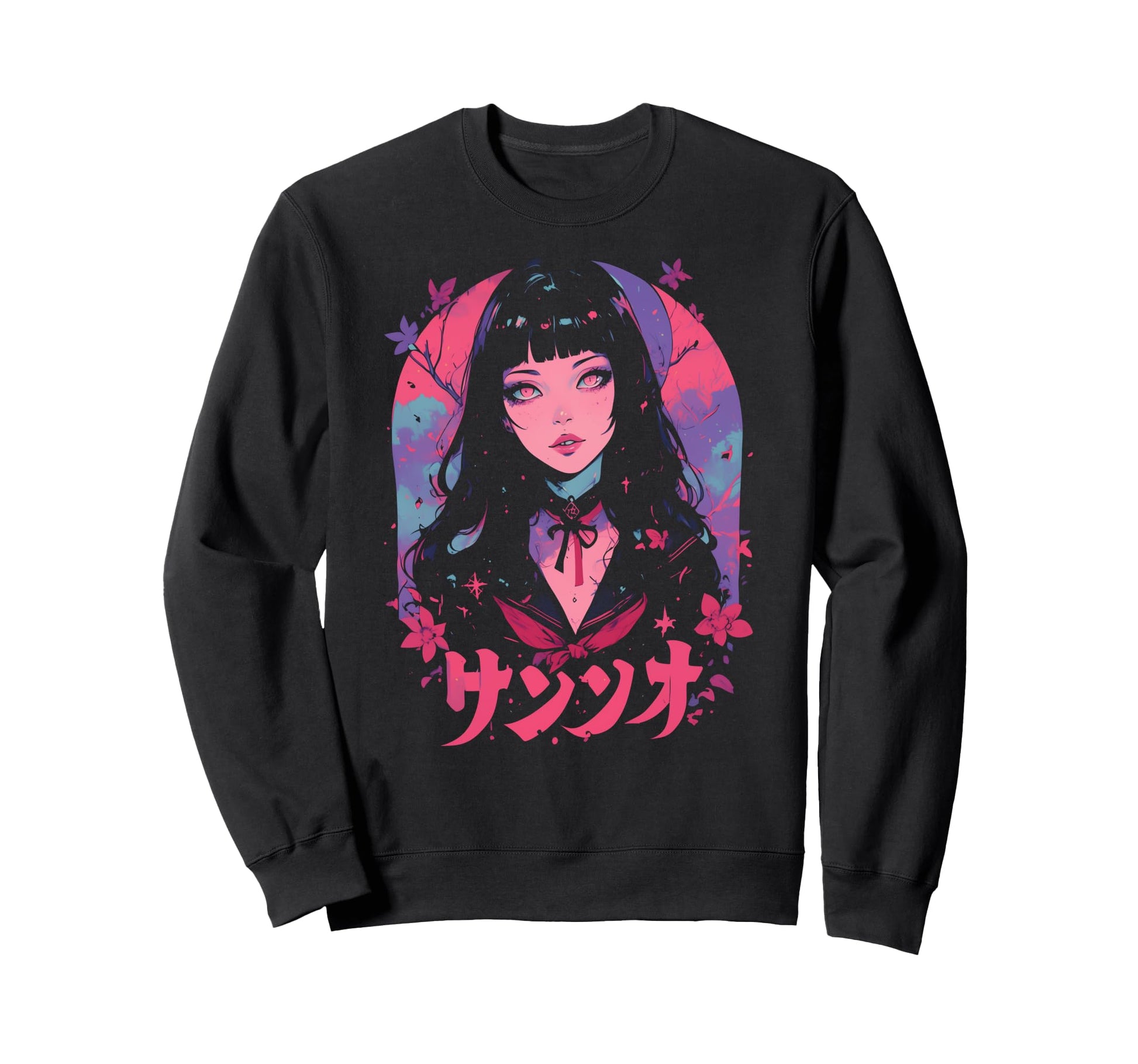 Goth Grunge Demon Anime Waifu Sweatshirt - Fun Novelty Design Unisex - T-Shirt, Sweatshirt, Hoodie
