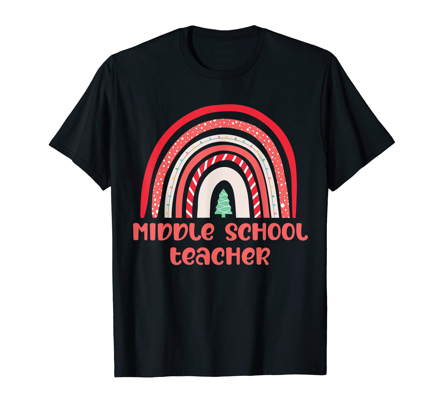 Middle School Teacher Chrsitmas Boho T-Shirt - Graphic Print Unisex - T-Shirt, Sweatshirt, Hoodie