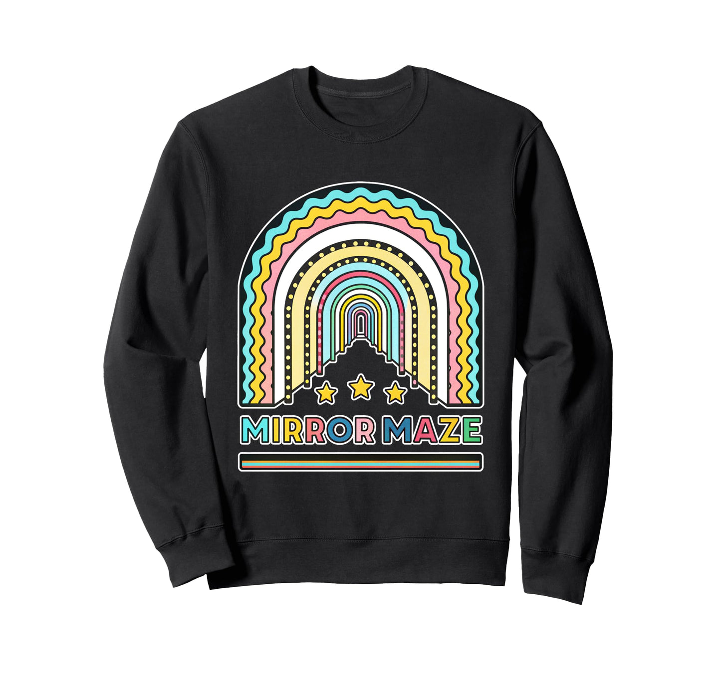 Colorful Rainbow Mirror Maze Theme Sweatshirt - Casual Everyday Wear Unisex - T-Shirt, Sweatshirt, Hoodie