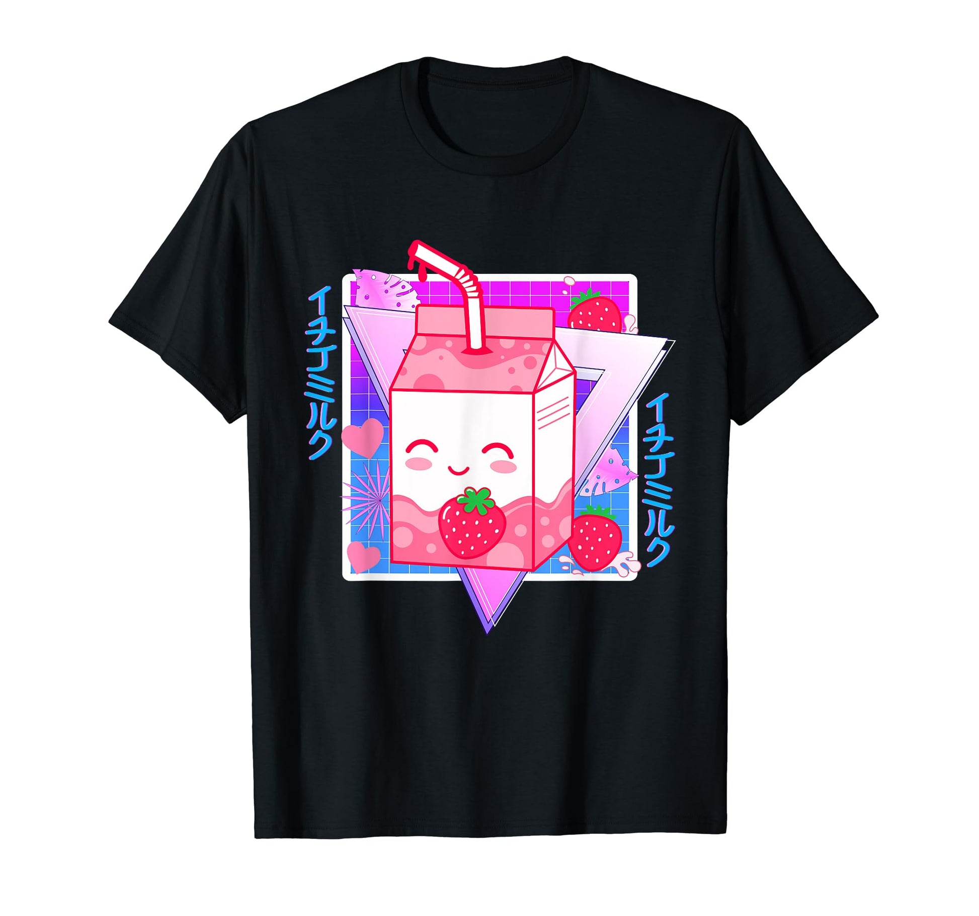 Strawberry Milk Carton Vaporwave T-Shirt - Fun Novelty Design Unisex - T-Shirt, Sweatshirt, Hoodie
