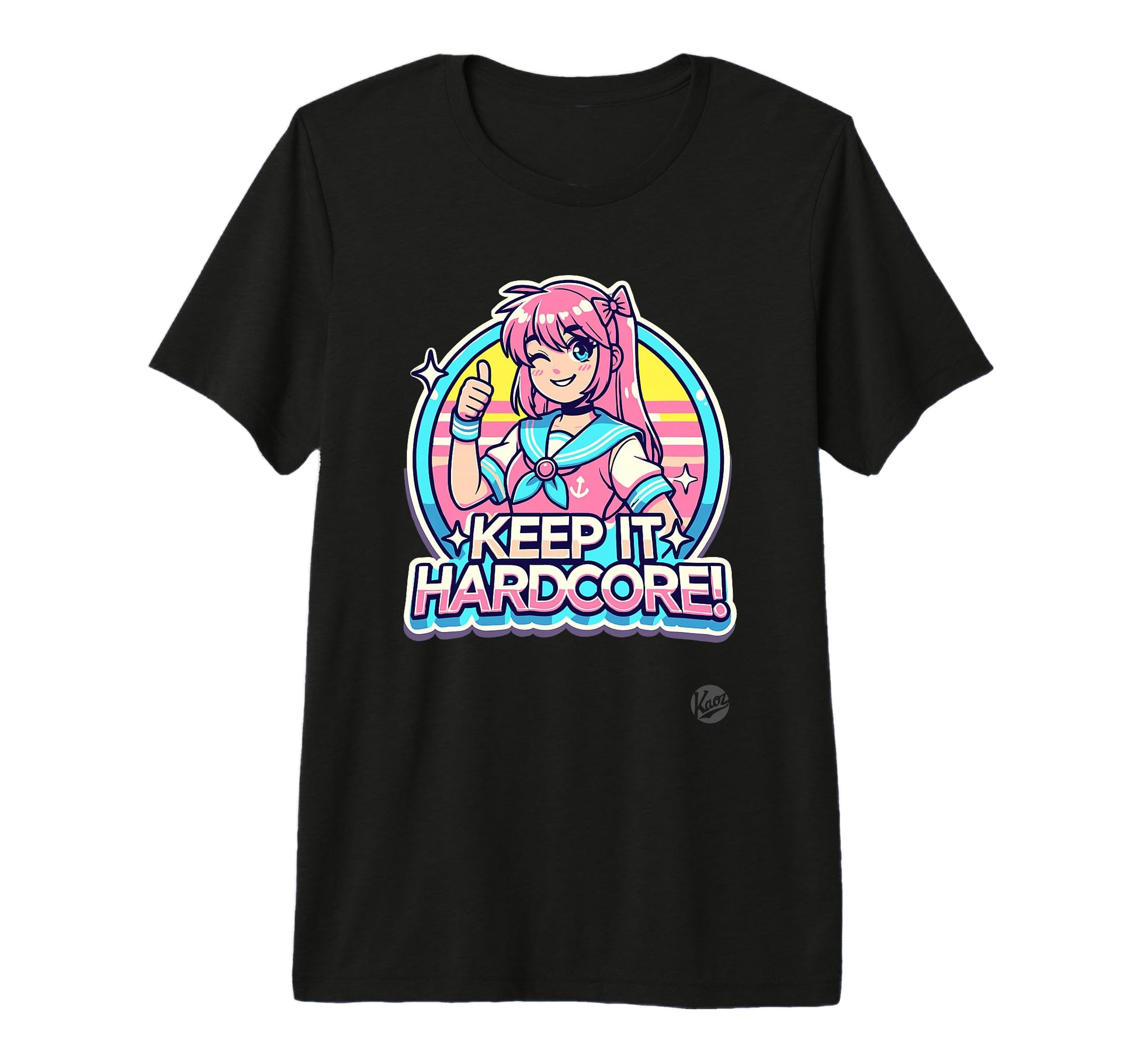 Keeps It Hardcore Anime Kawaii T-Shirt - Fun Novelty Design Unisex - T-Shirt, Sweatshirt, Hoodie