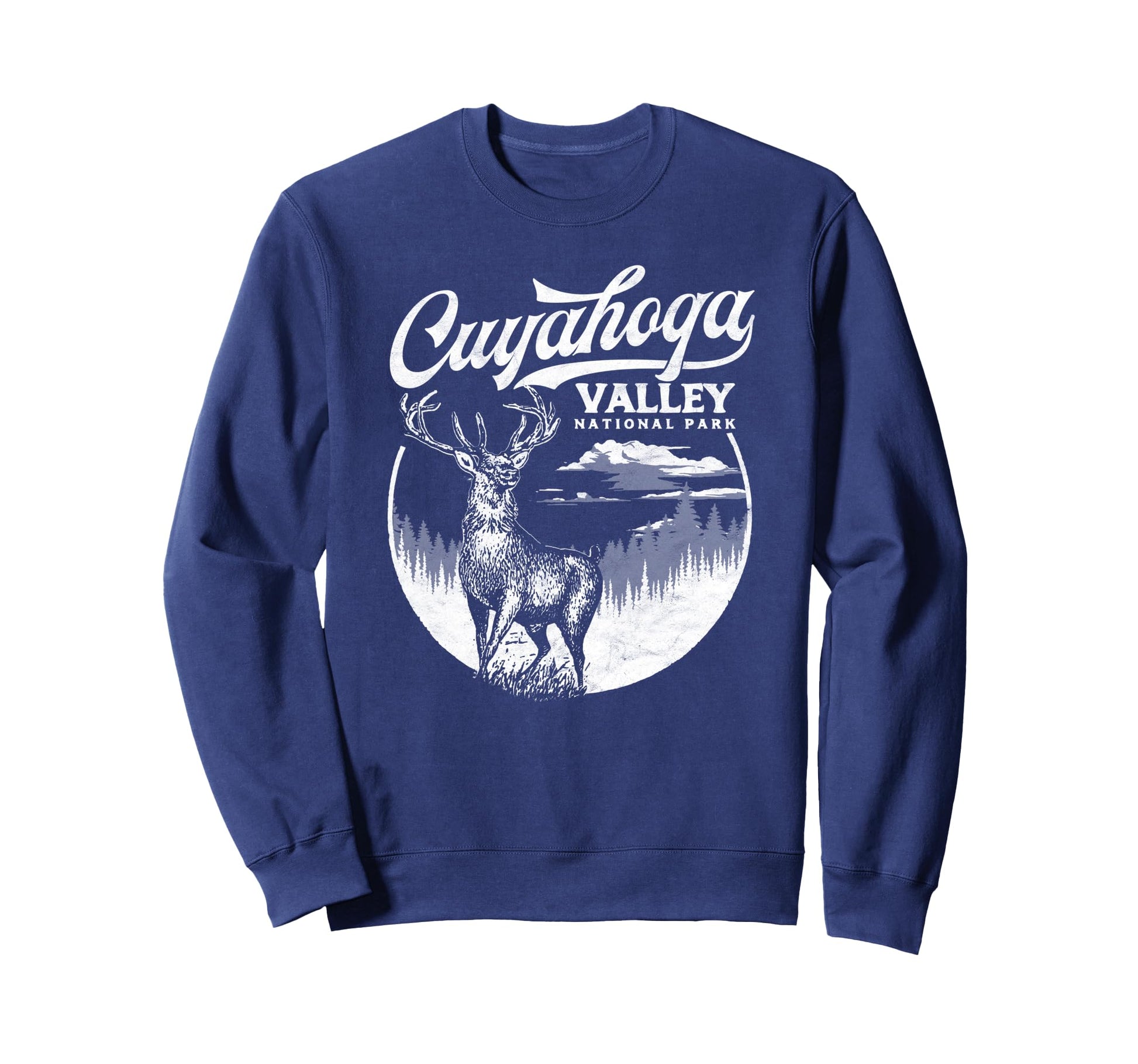 Cuyahoga Valley National Park Stag Sweatshirt - Trendy Graphic Unisex - T-Shirt, Sweatshirt, Hoodie