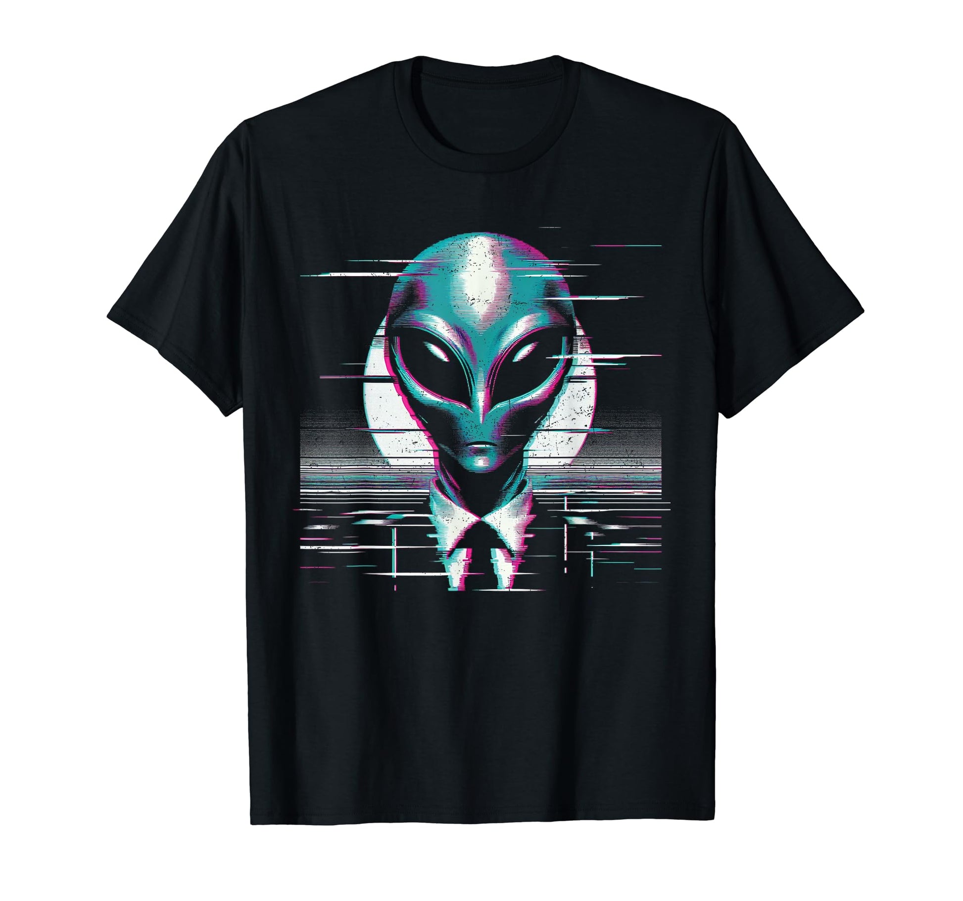 Alien Vaporwave Glitch Aesthetic T-Shirt - Minimalist Print for Adults - T-Shirt, Sweatshirt, Hoodie