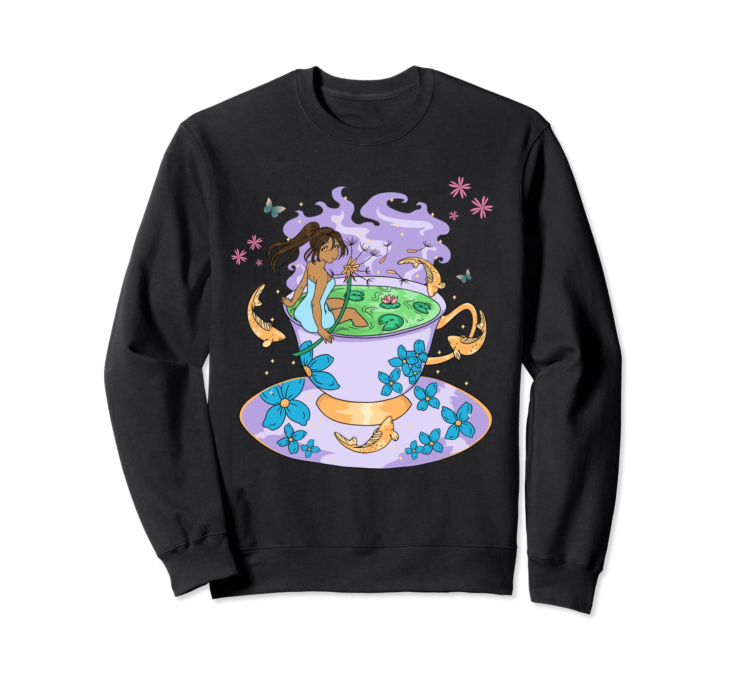 Kawaii Anime Teacup Japanese Sweatshirt - Fun Novelty Design Unisex - T-Shirt, Sweatshirt, Hoodie