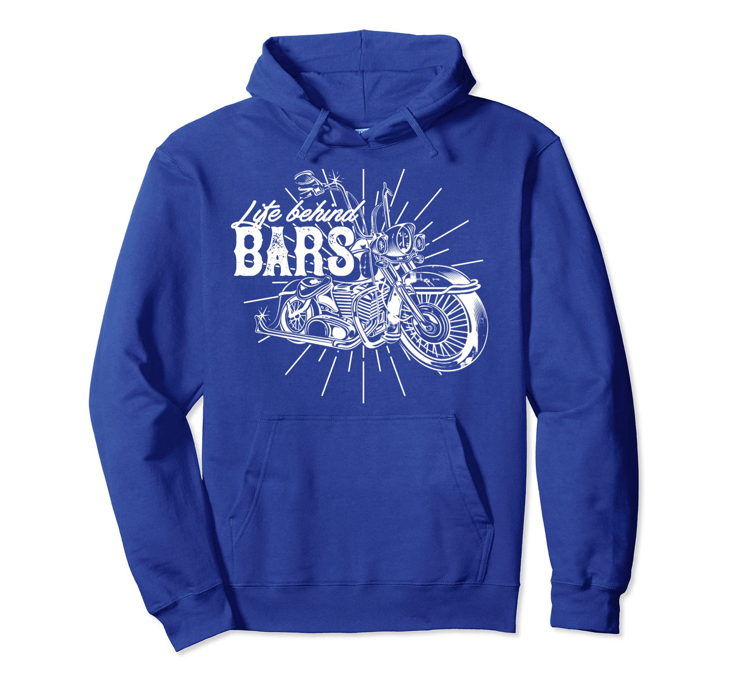 Life Behind Bars Ape Hangers Motorcycle Hoodie - Trendy Graphic for Adults - T-Shirt, Sweatshirt, Hoodie