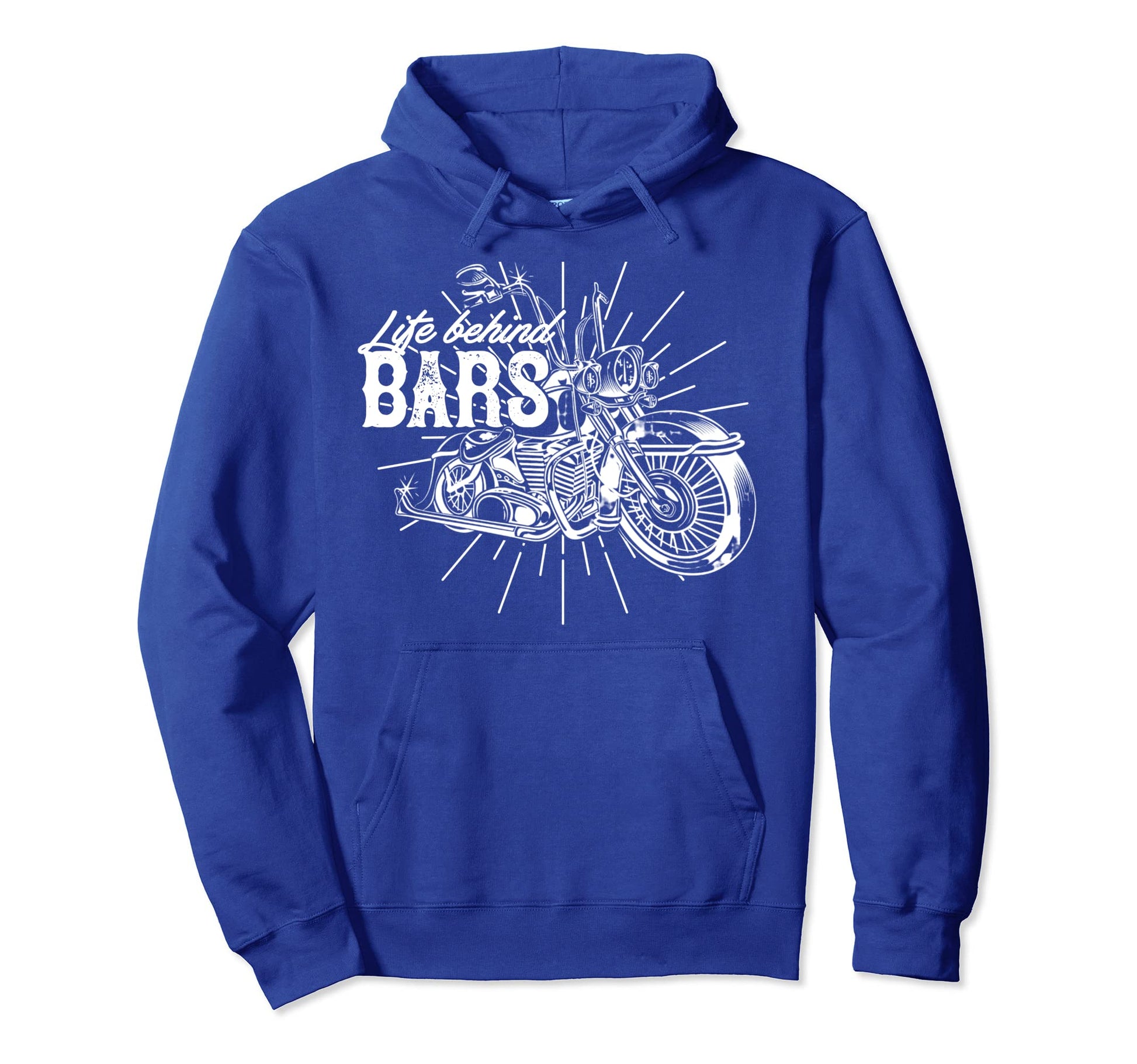 Life Behind Bars Ape Hangers Motorcycle Hoodie - Trendy Graphic for Adults - T-Shirt, Sweatshirt, Hoodie