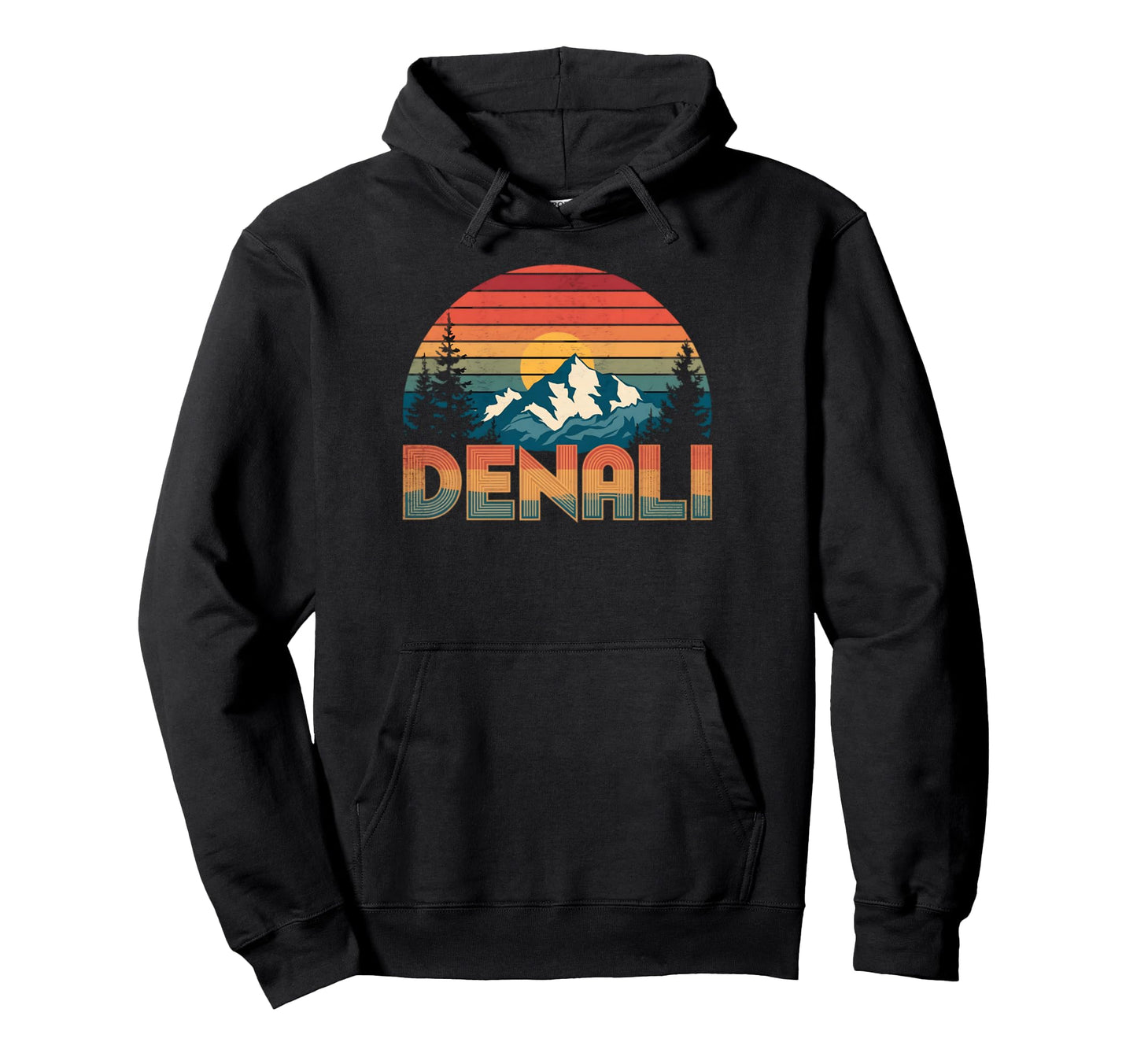 Mount Denali Sunset Mt Denali Hoodie - Custom Art Print for Adults - T-Shirt, Sweatshirt, Hoodie