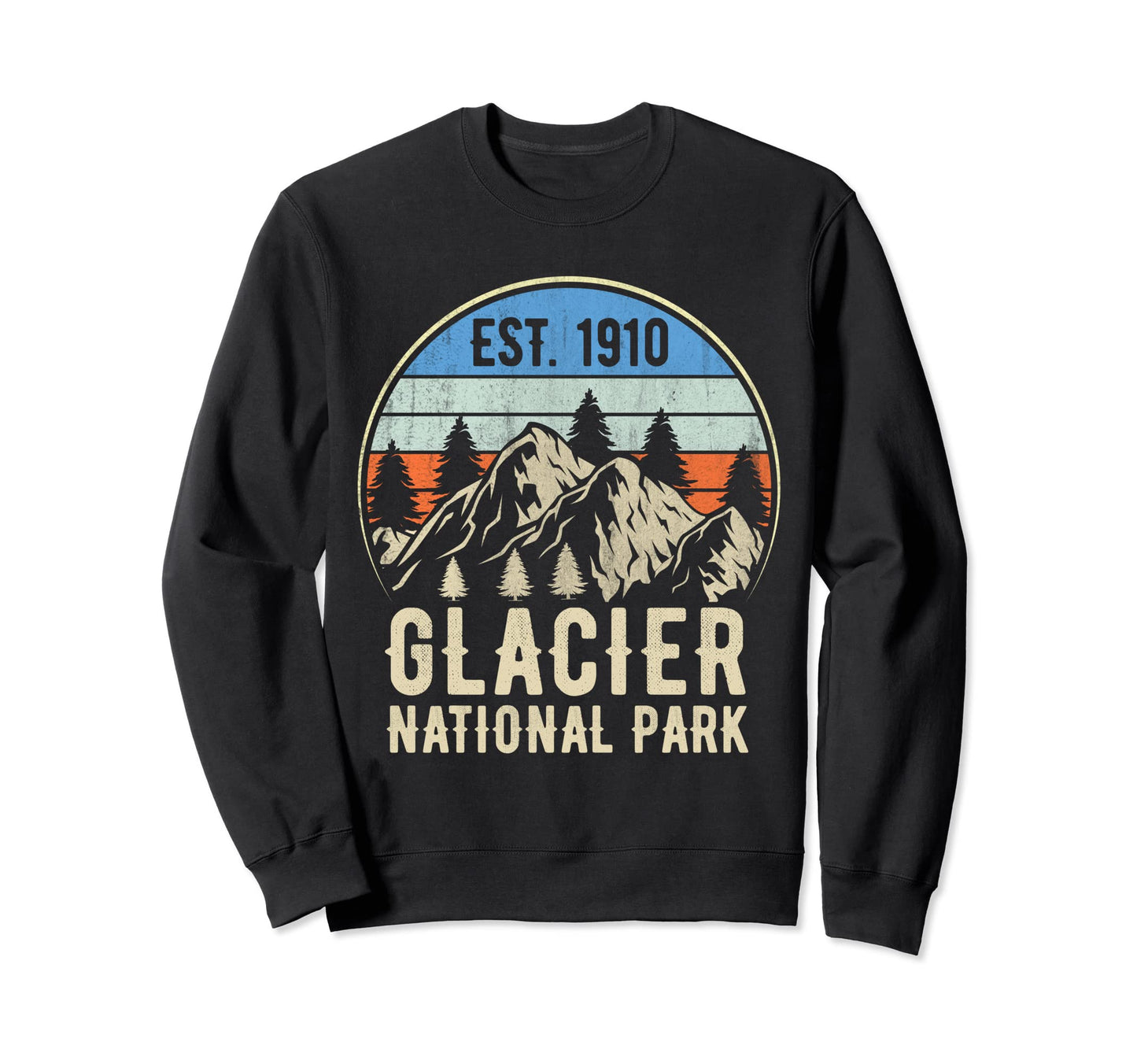 Glacier National Park Sunset Montana Sweatshirt - Novelty Apparel Unisex - T-Shirt, Sweatshirt, Hoodie