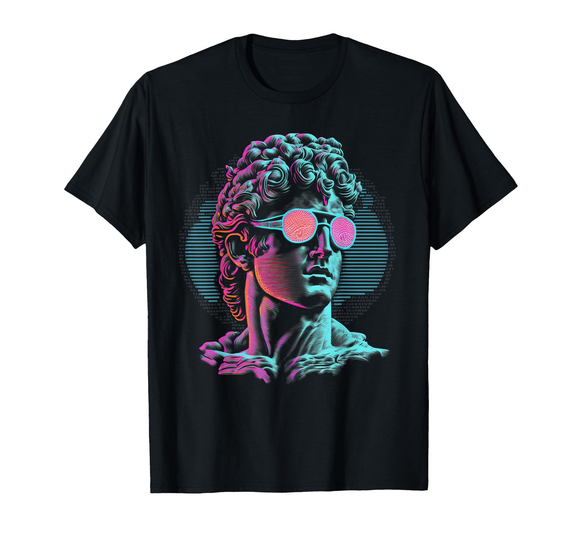 Greek Statue Vaporwave Retrowave T-Shirt - Fun Novelty Design for Adults - T-Shirt, Sweatshirt, Hoodie