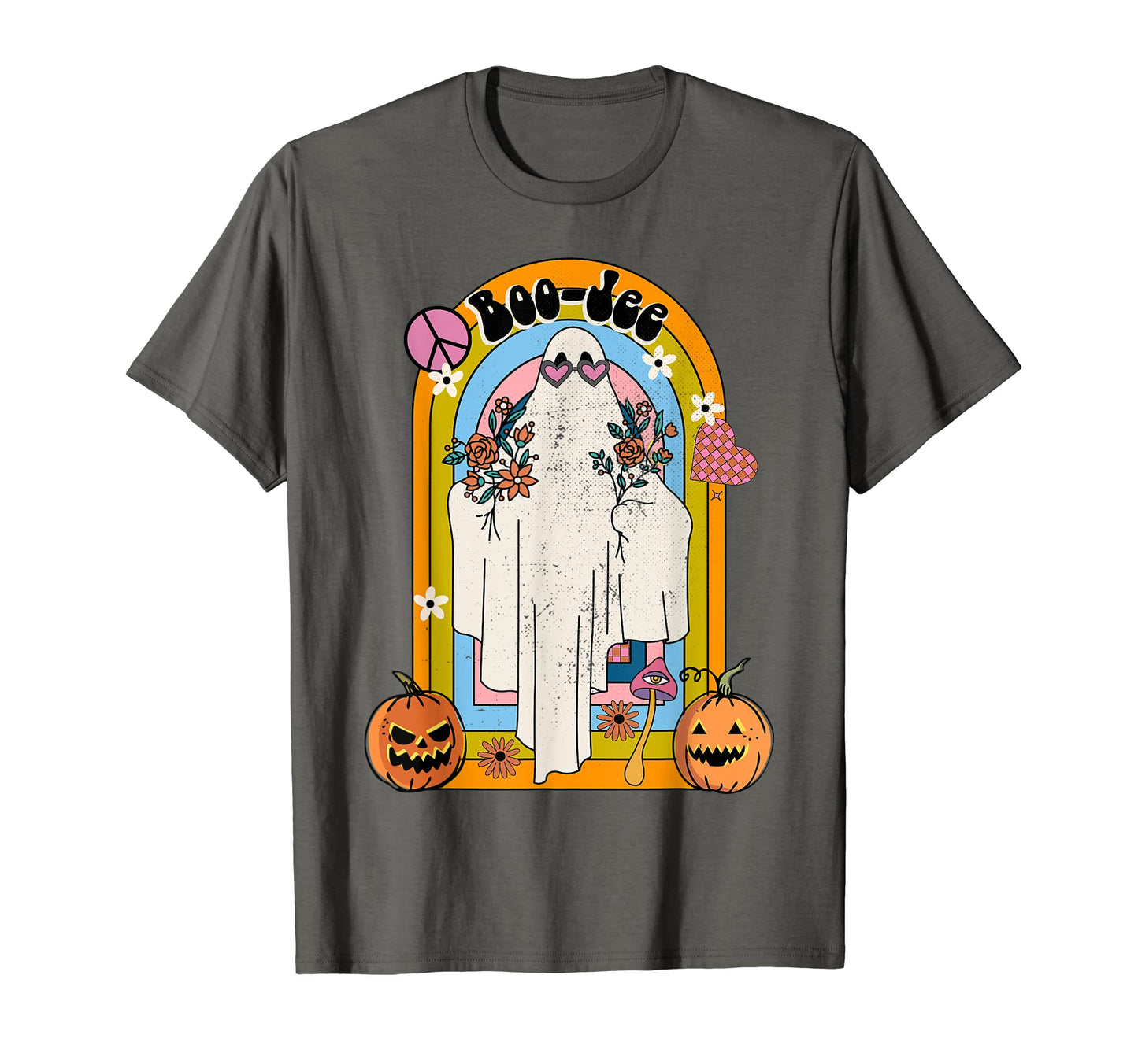 Hippie Floral Ghost Rainbow Boojee T-Shirt - Custom Art Print Men Women - T-Shirt, Sweatshirt, Hoodie