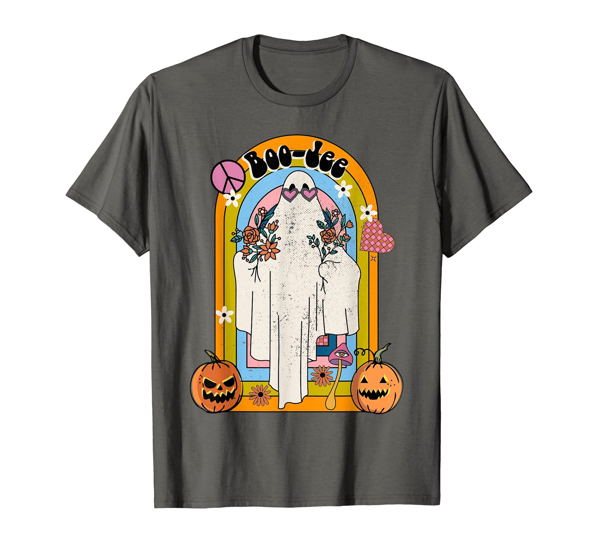 Hippie Floral Ghost Rainbow Boojee T-Shirt - Custom Art Print Men Women - T-Shirt, Sweatshirt, Hoodie
