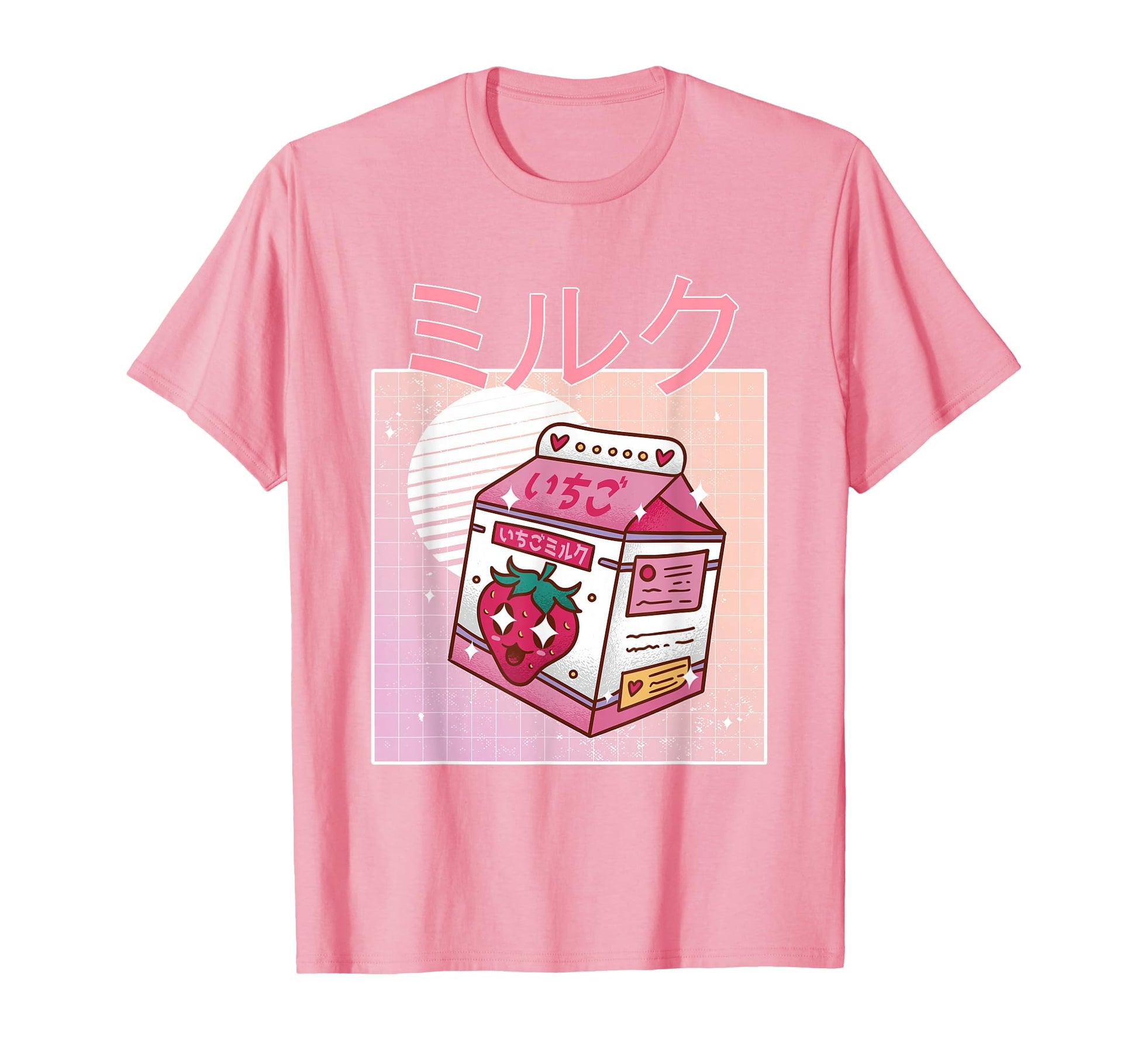 Kawaii Strawberry Milk Vaporwave T-Shirt - Streetwear Style for Adults - T-Shirt, Sweatshirt, Hoodie