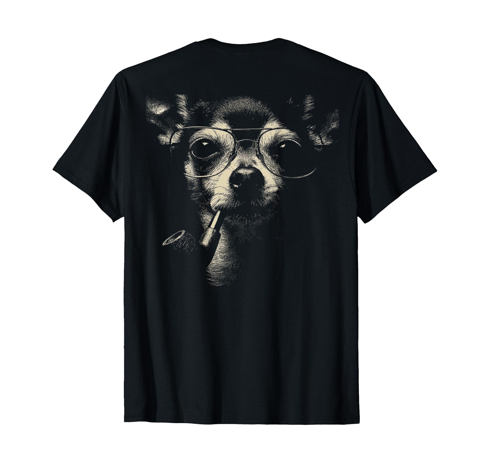 Chihuahua Glasses Smoking Pipe Grunge T-Shirt - Streetwear Style Men Women - T-Shirt, Sweatshirt, Hoodie