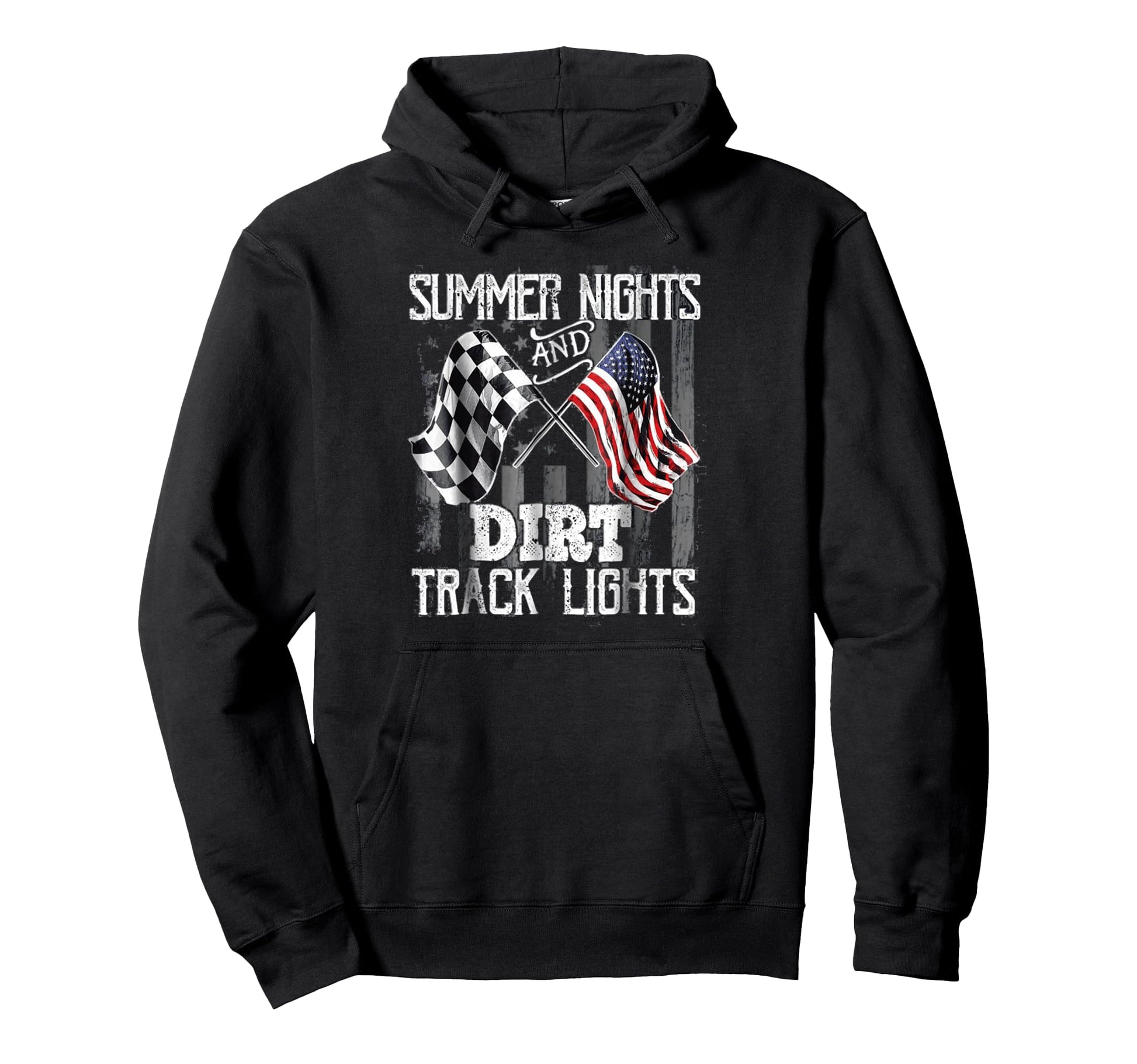 Summer Nights And Dirt Track Lights Hoodie - Graphic Print Men Women - T-Shirt, Sweatshirt, Hoodie