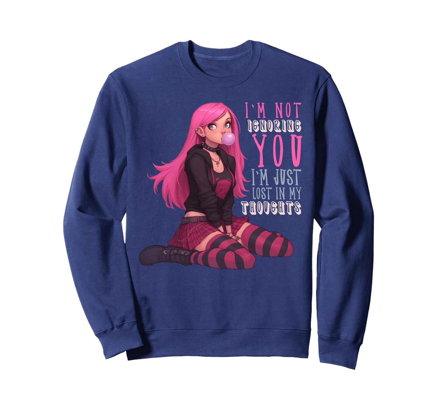 Lost My Thoughts Aesthetic Anime Sweatshirt - Casual Everyday Wear Unisex - T-Shirt, Sweatshirt, Hoodie