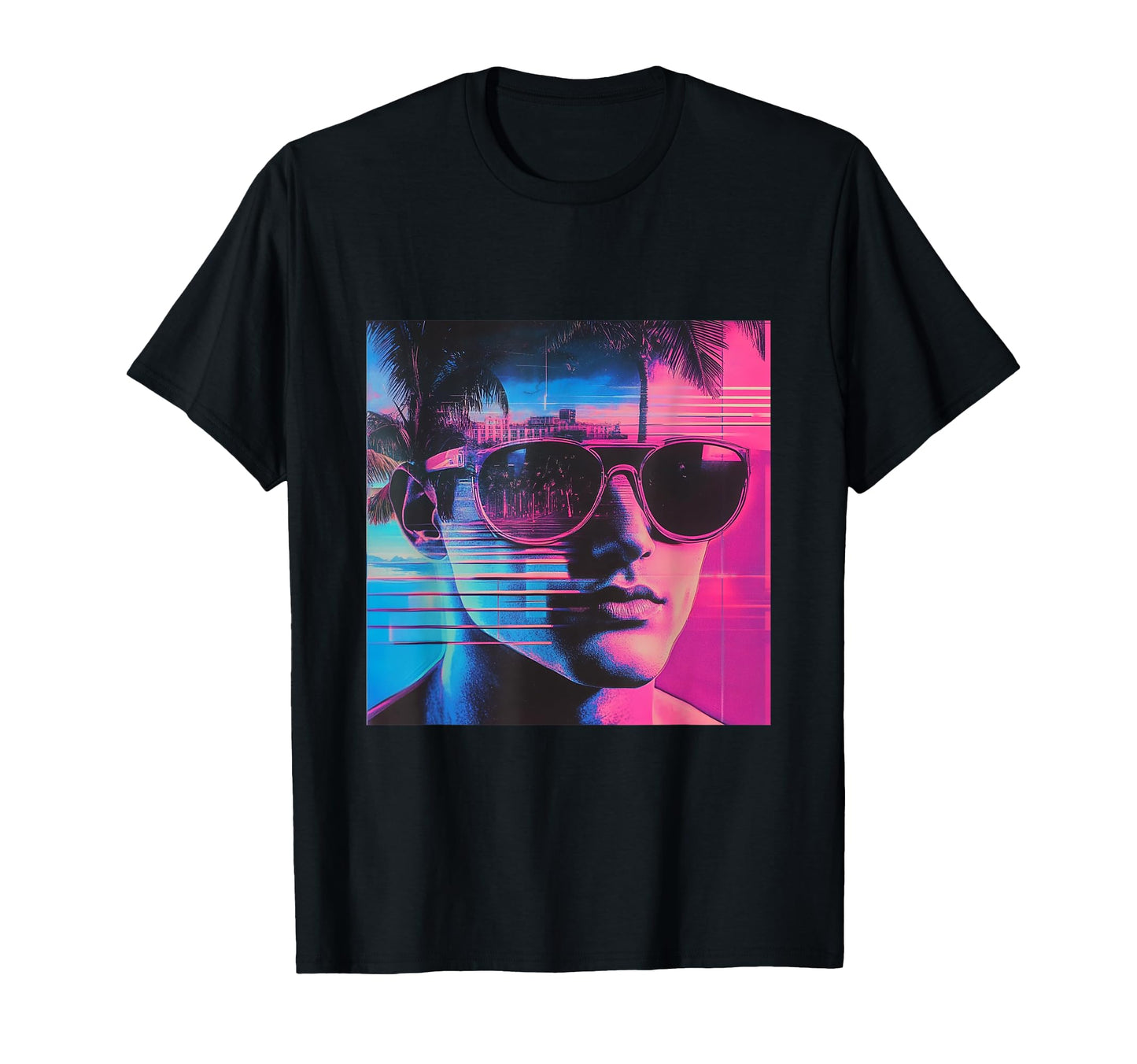 80S Aesthetic Vaporwave Sunglasses T-Shirt - Fun Novelty Design for Adults - T-Shirt, Sweatshirt, Hoodie