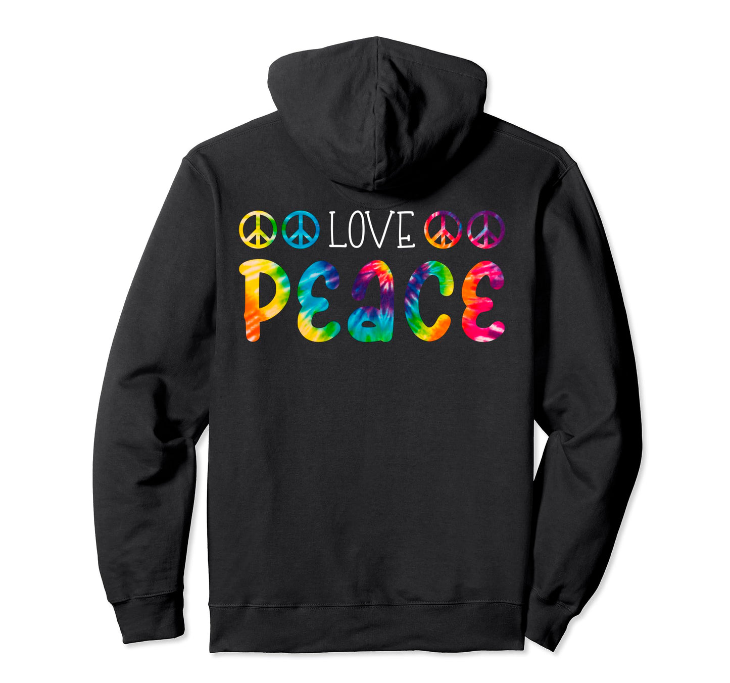 Love Peace Colorful Hippie Vibes Hoodie - Streetwear Style for Adults - T-Shirt, Sweatshirt, Hoodie