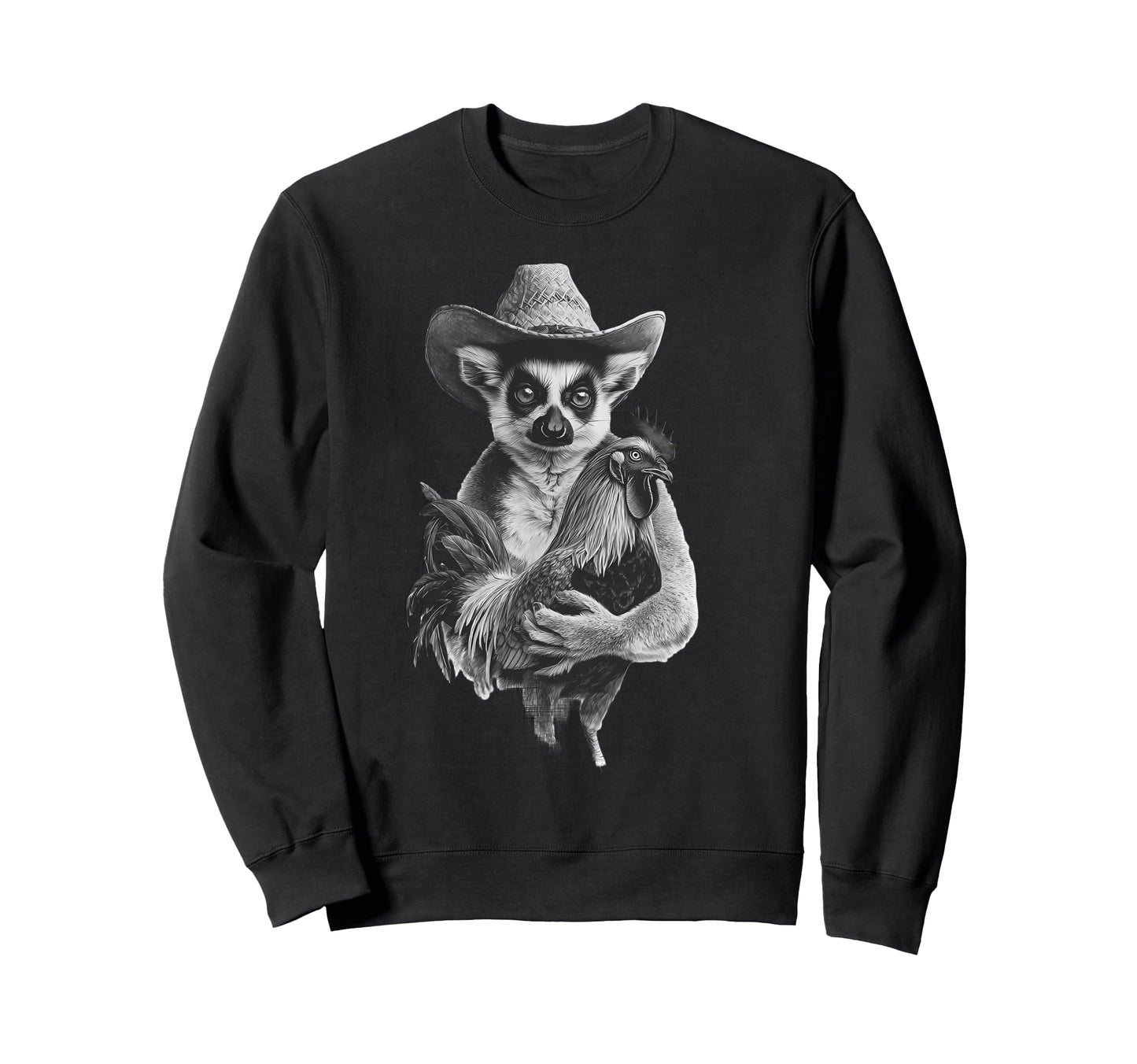Country Cowboy Lemur Rodeo Sweatshirt - Fun Novelty Design for Adults - T-Shirt, Sweatshirt, Hoodie
