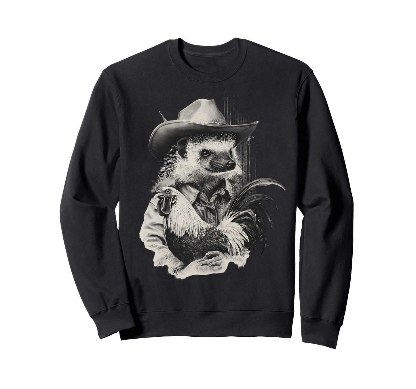 Country Cowboy Hedgehog Rodeo Sweatshirt - Aesthetic Graphic Unisex - T-Shirt, Sweatshirt, Hoodie
