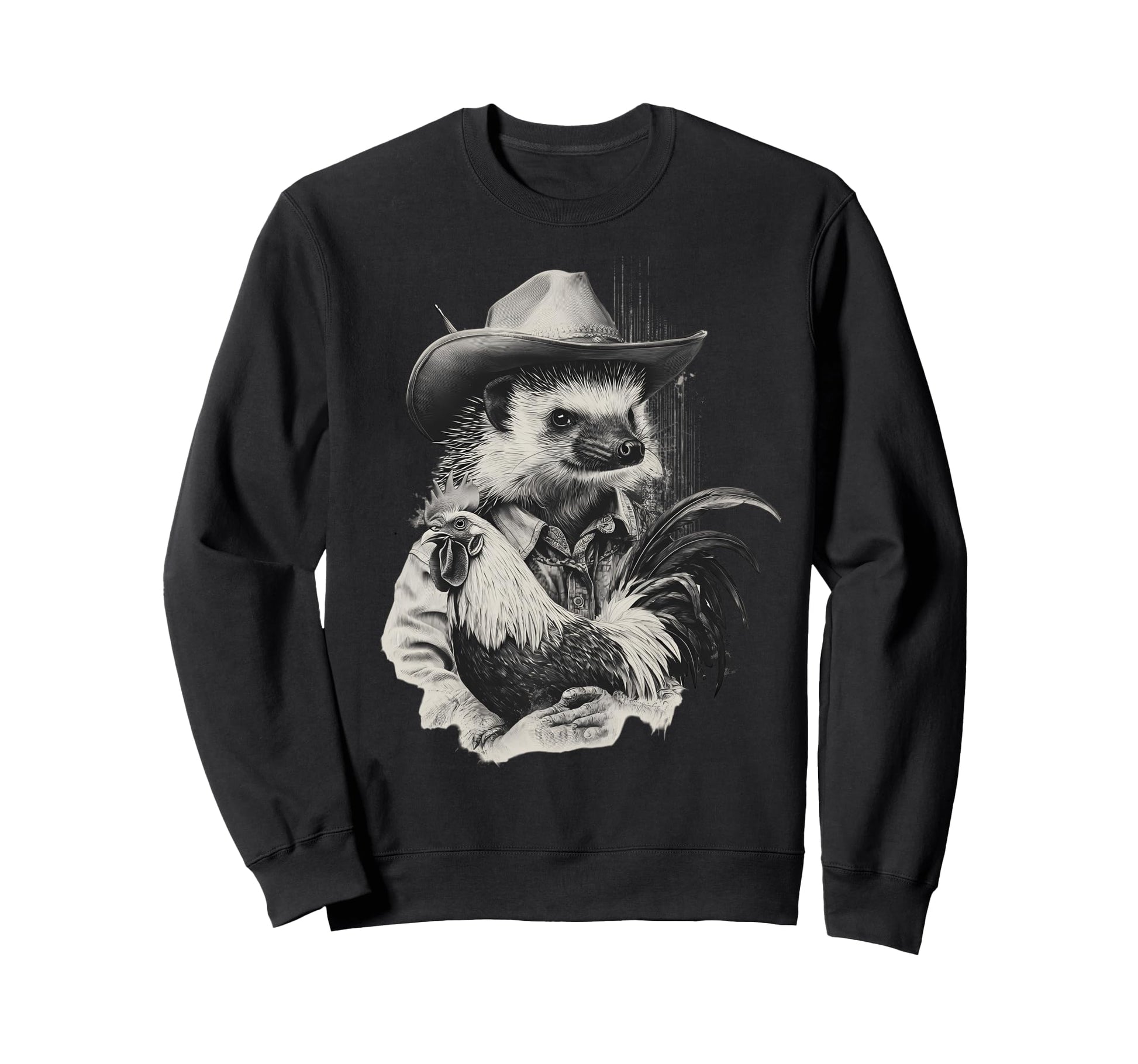 Country Cowboy Hedgehog Rodeo Sweatshirt - Aesthetic Graphic Unisex - T-Shirt, Sweatshirt, Hoodie