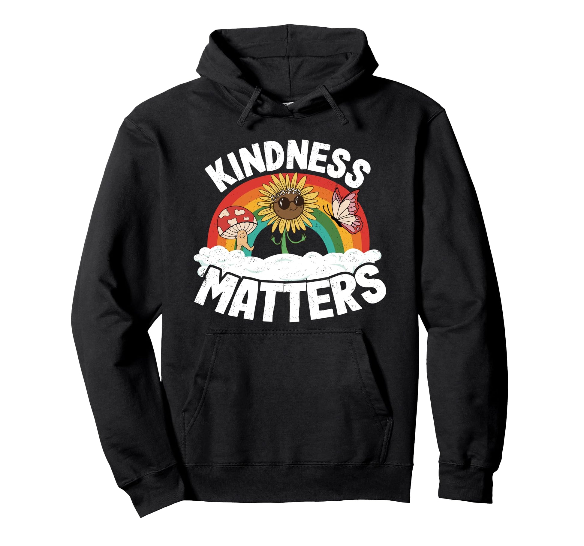 Positive Anti Bullying Rainbow Hoodie - Casual Everyday Wear Men Women - T-Shirt, Sweatshirt, Hoodie