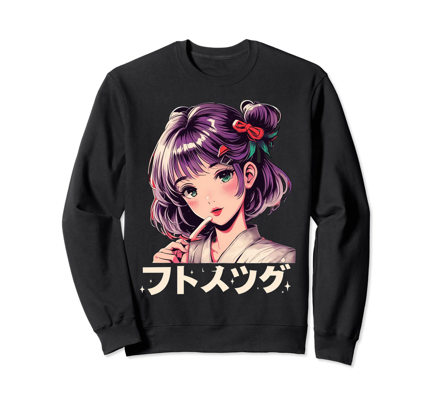 Anime Goth Grunge Demon Waifu Sweatshirt - Aesthetic Graphic Men Women - T-Shirt, Sweatshirt, Hoodie
