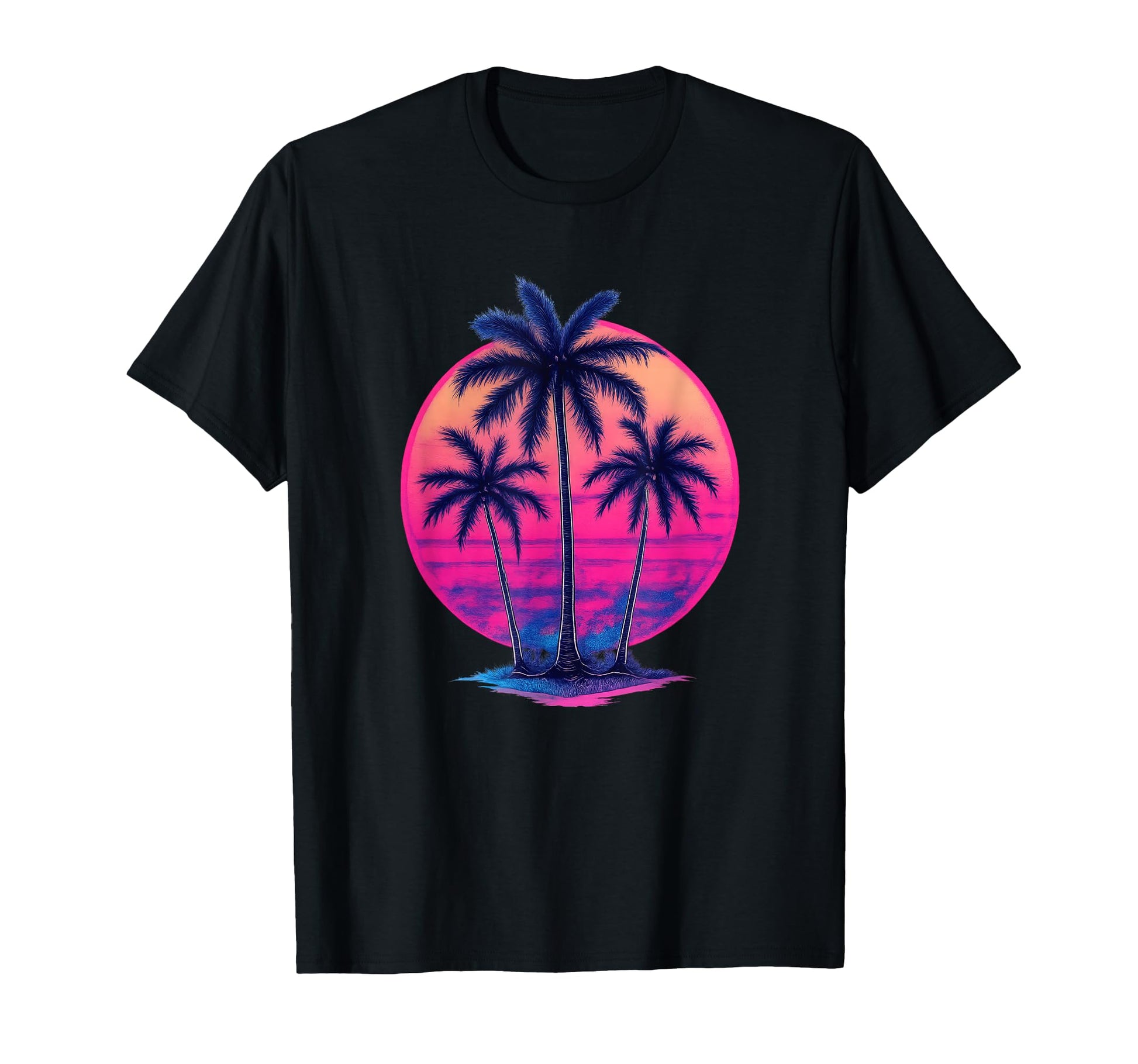 Vaporwave Aesthetic Palm Trees T-Shirt - Novelty Apparel for Adults - T-Shirt, Sweatshirt, Hoodie