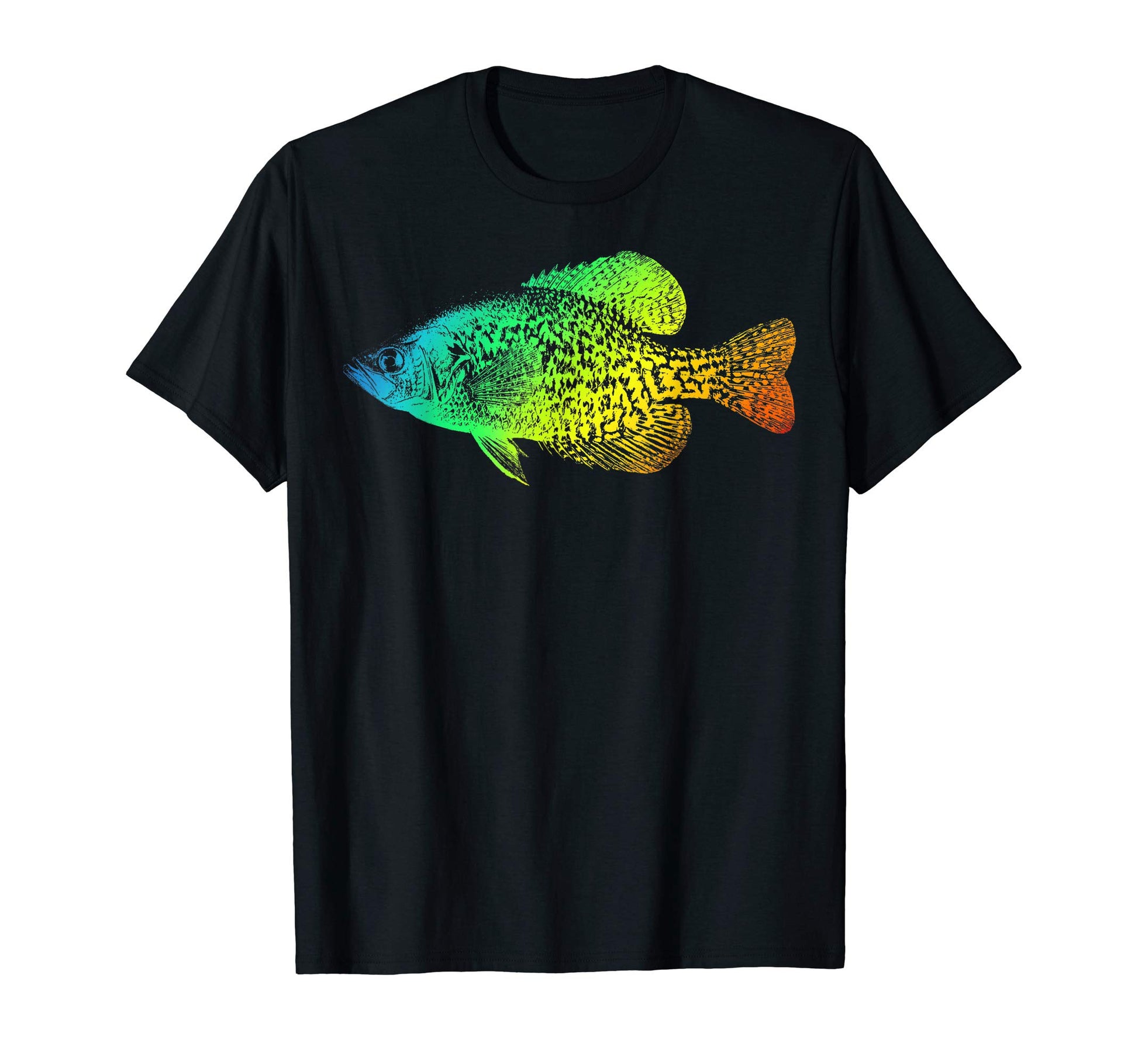 Crappie Colorful Rainbow T-Shirt - Casual Everyday Wear Unisex - T-Shirt, Sweatshirt, Hoodie