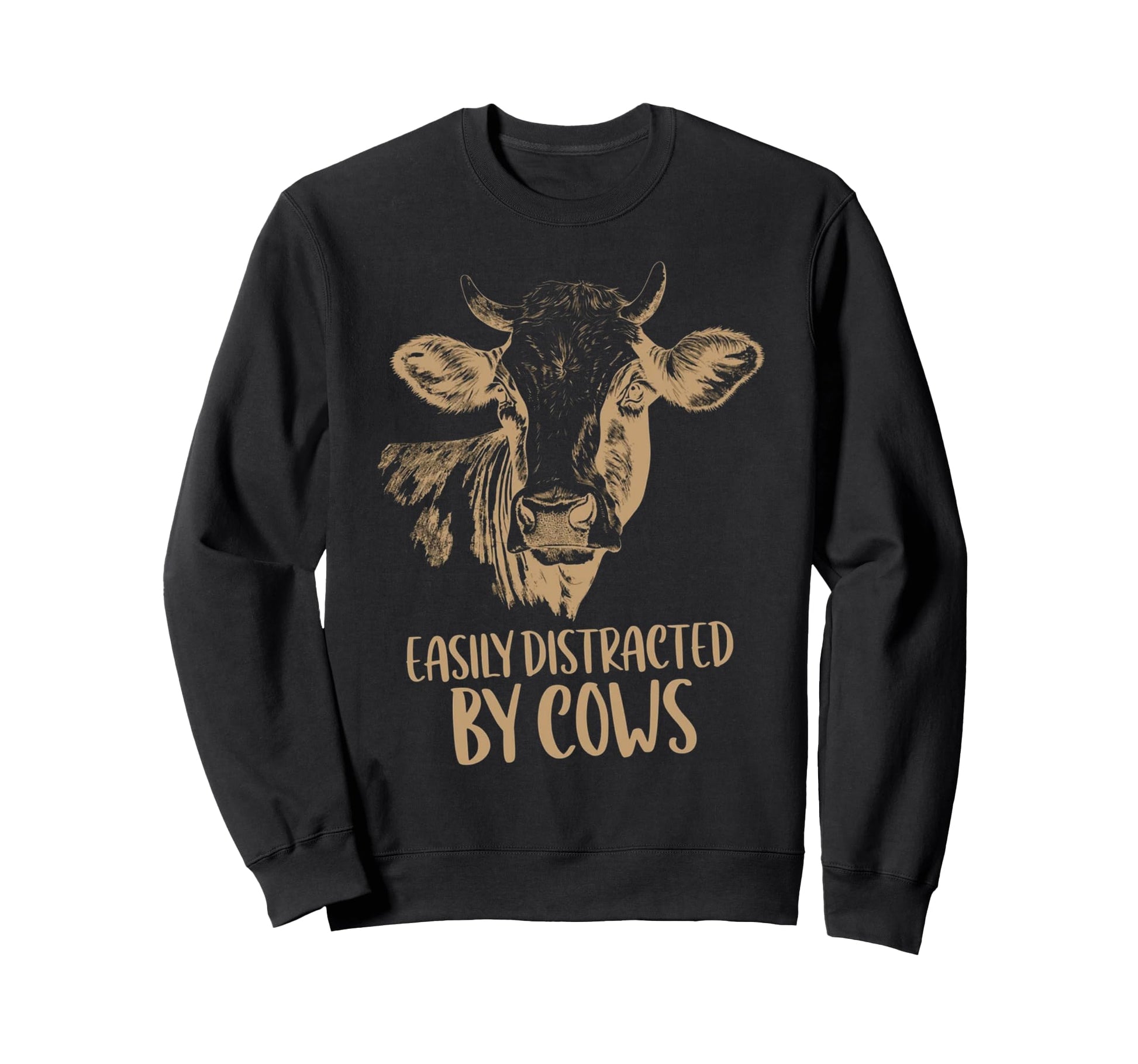 Easily Distracted Cows Western Farm Sweatshirt - Graphic Print Men Women - T-Shirt, Sweatshirt, Hoodie