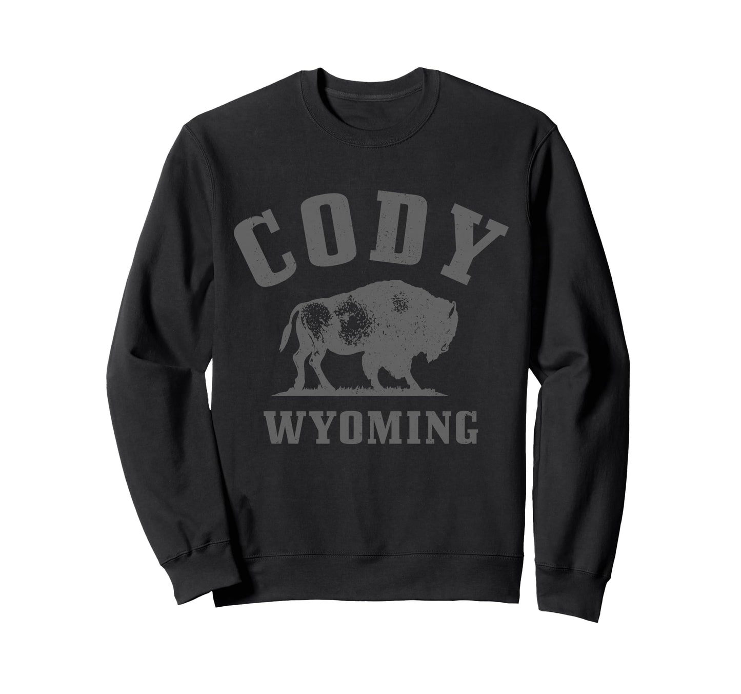 Cody Wyoming Cowboy State Bison Sweatshirt - Novelty Apparel Unisex - T-Shirt, Sweatshirt, Hoodie