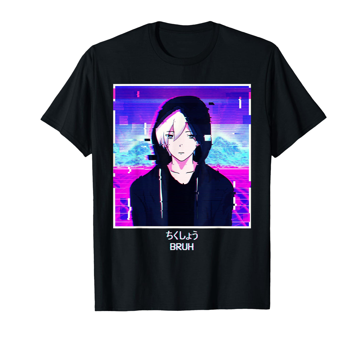 Anime Bruh Japanese Vaporwave Aesthetic T-Shirt - Custom Art Print Unisex - T-Shirt, Sweatshirt, Hoodie