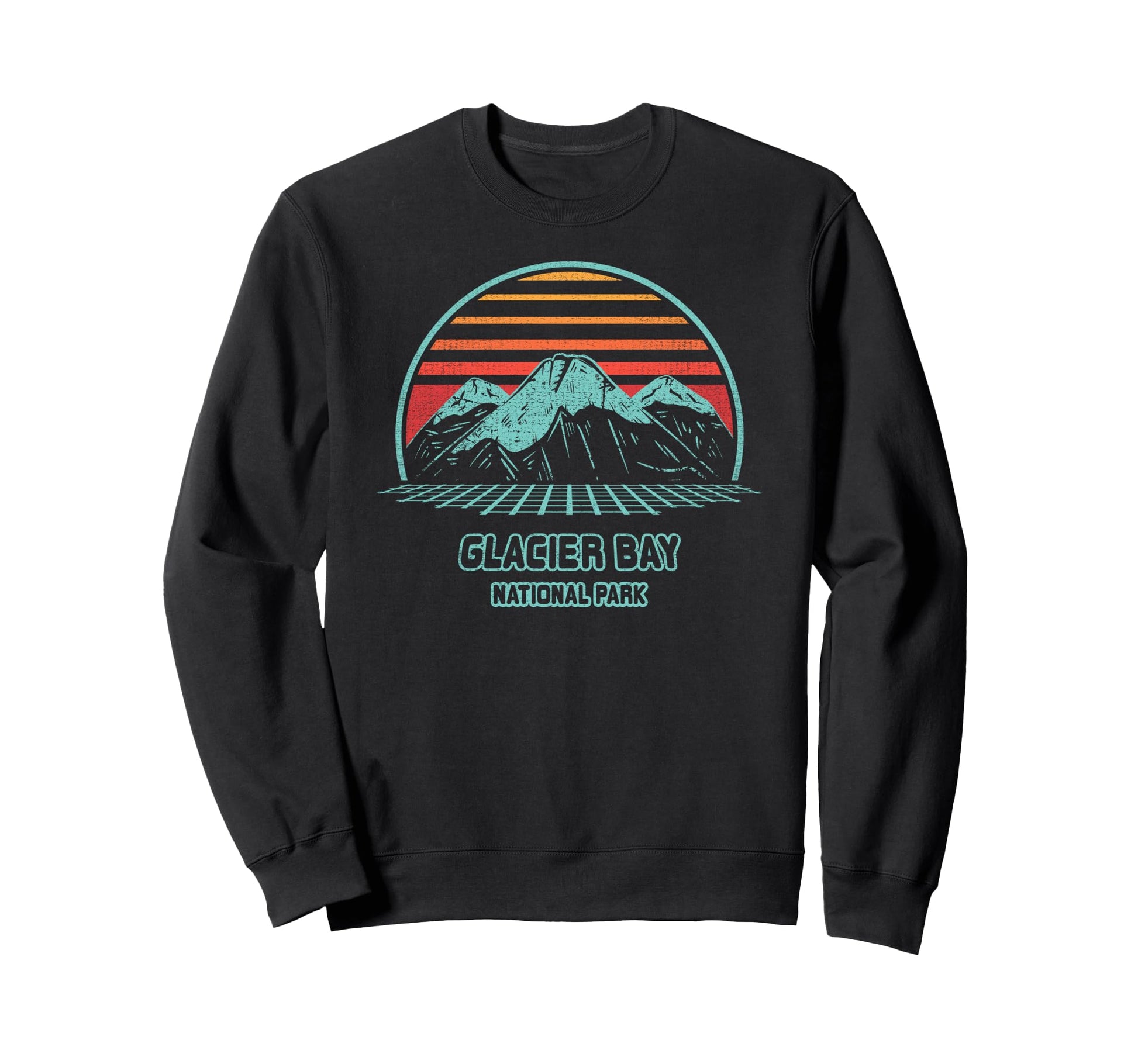 Glacier Bay National Park Hiking 80S Sweatshirt - Graphic Print for Adults - T-Shirt, Sweatshirt, Hoodie