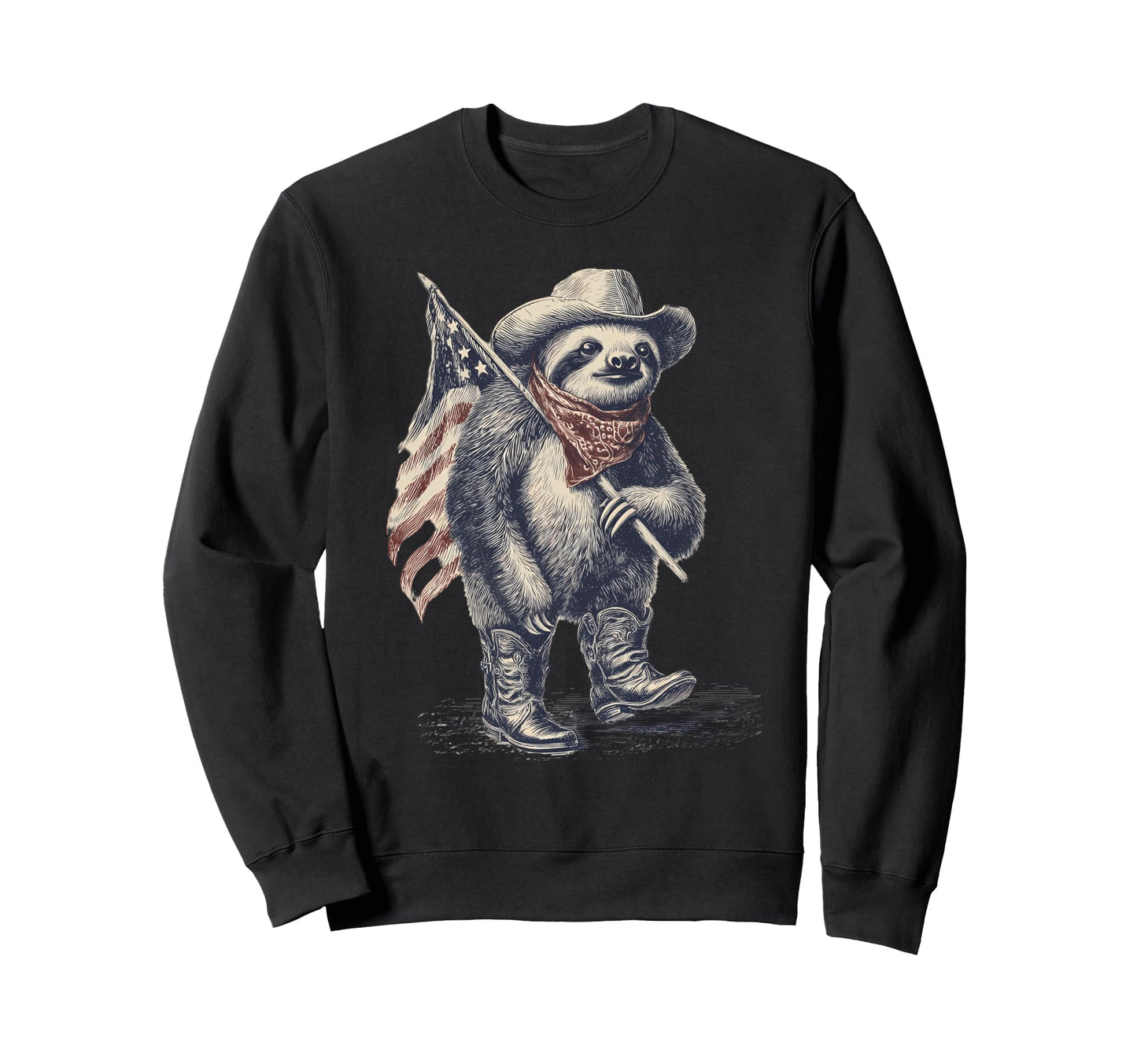 Sloth Cowboy Rodeo Cowgirl Sweatshirt - Aesthetic Graphic Men Women - T-Shirt, Sweatshirt, Hoodie