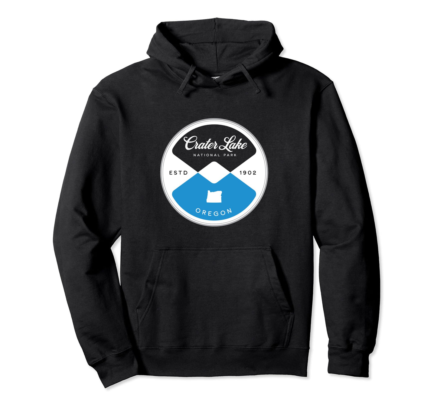 Crater Lake National Park Oregon Circle Hoodie - Trendy Graphic for Adults - T-Shirt, Sweatshirt, Hoodie