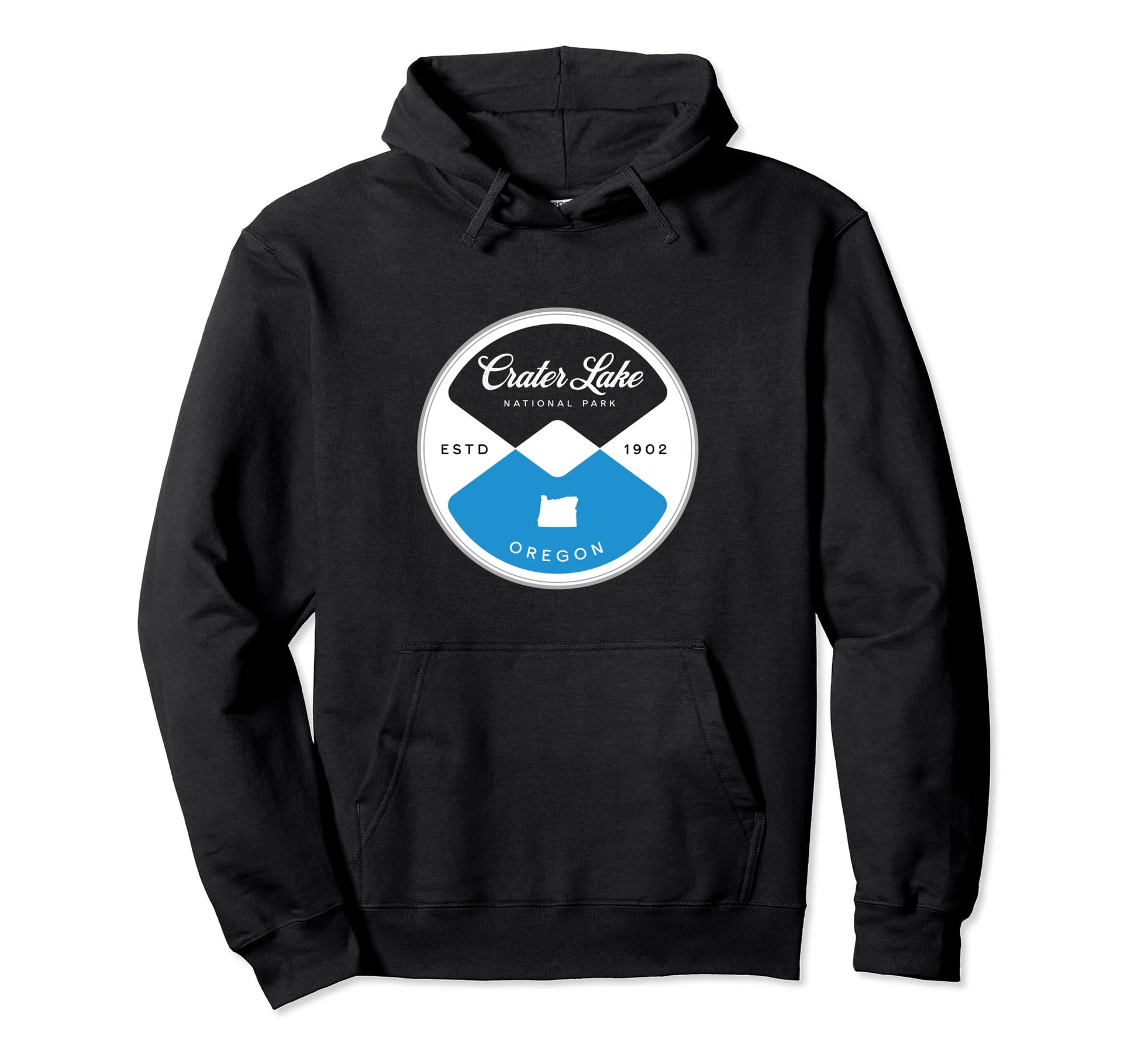 Crater Lake National Park Oregon Circle Hoodie - Trendy Graphic for Adults - T-Shirt, Sweatshirt, Hoodie