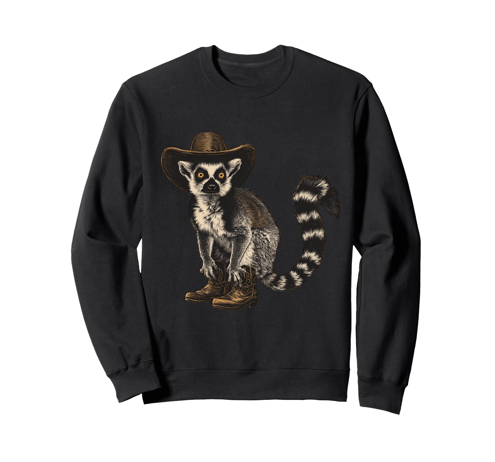 Country Cowboy Lemur Rodeo Cowgirl Sweatshirt - Trendy Graphic Unisex - T-Shirt, Sweatshirt, Hoodie