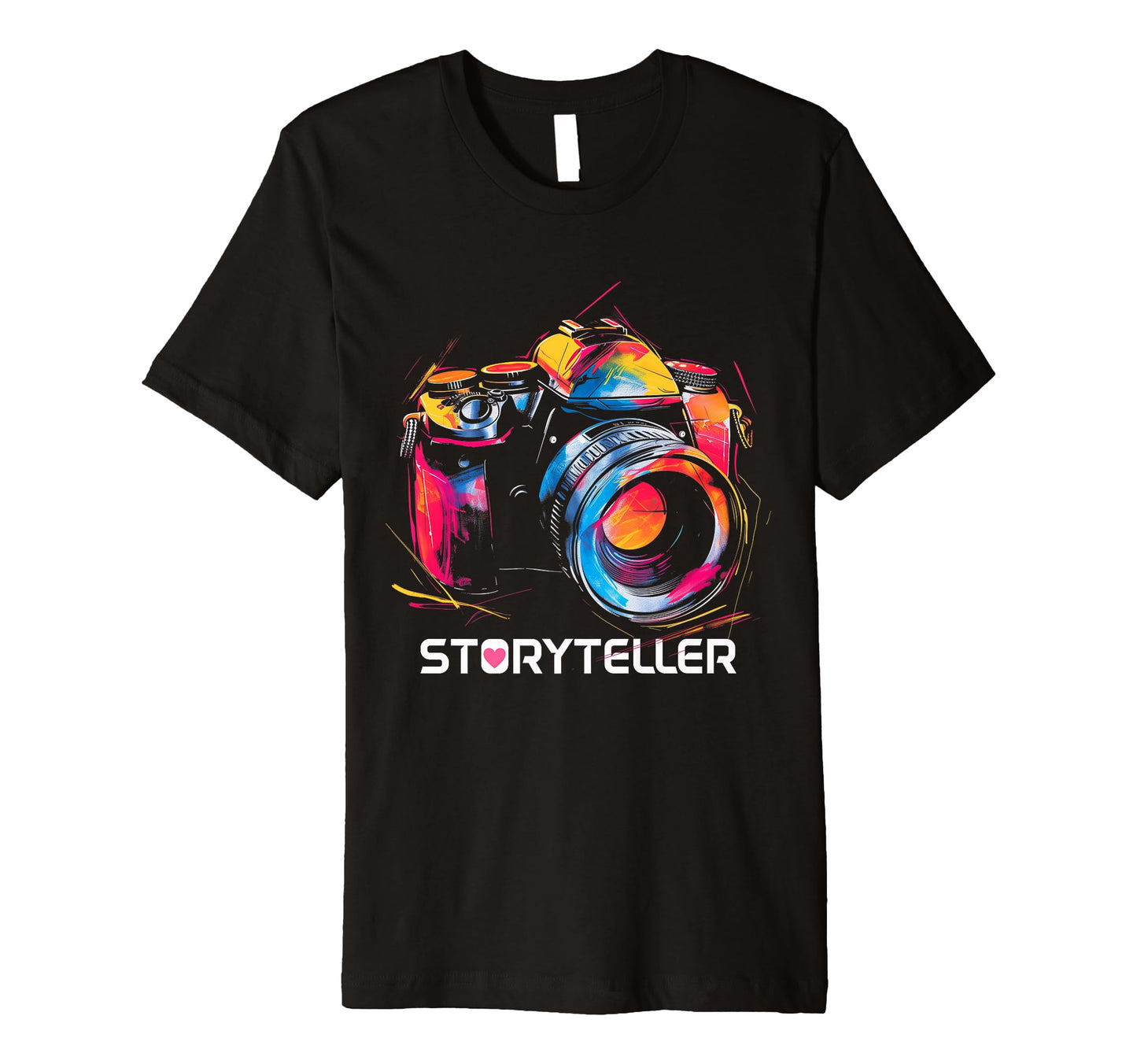 Photographer Storyteller Camera T-Shirt - Casual Everyday Wear Men Women - T-Shirt, Sweatshirt, Hoodie