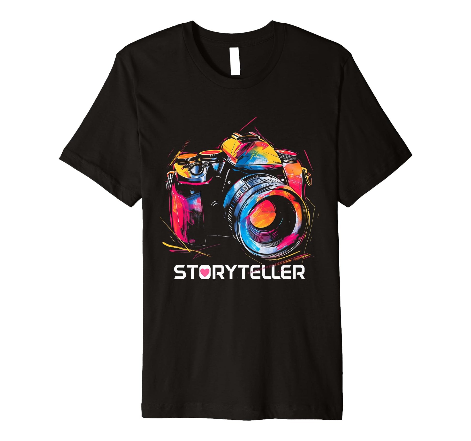Photographer Storyteller Camera T-Shirt - Casual Everyday Wear Men Women - T-Shirt, Sweatshirt, Hoodie