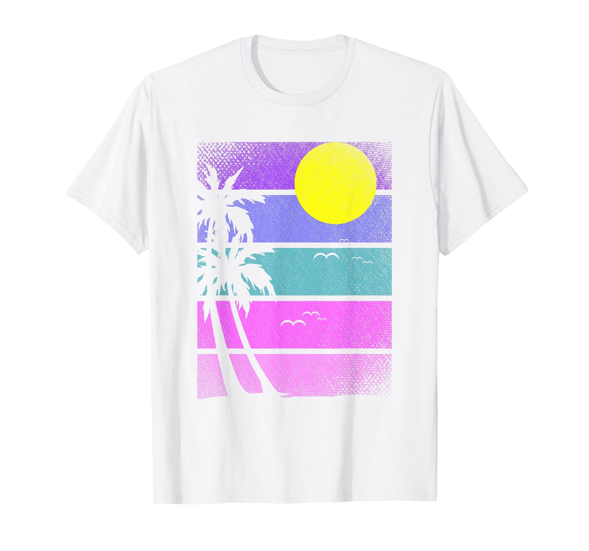 80S Art Summer Aesthetic Palm Leaves T-Shirt - Custom Art Print Unisex - T-Shirt, Sweatshirt, Hoodie