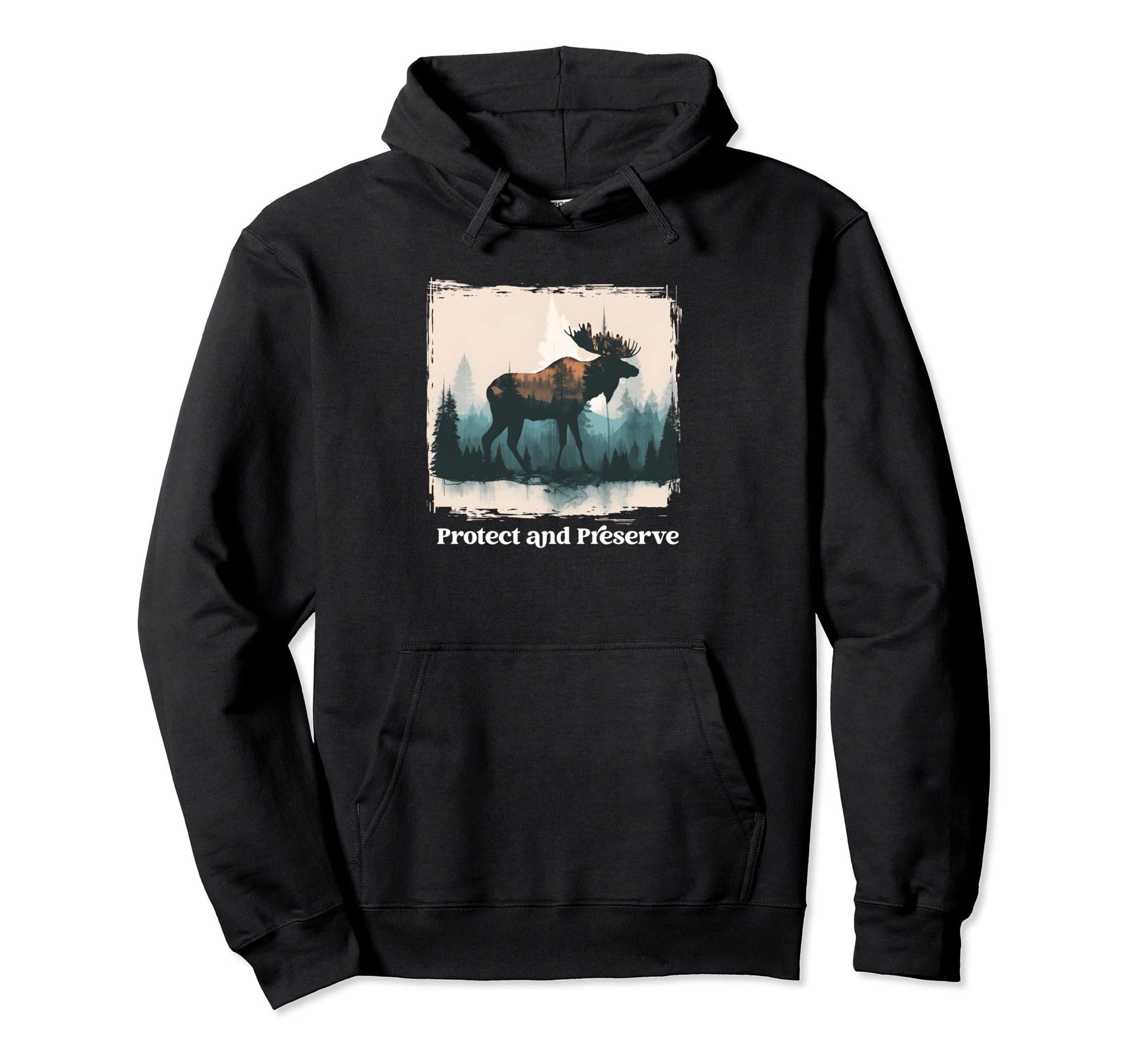 Preserve Protect National Park Moose Hoodie - Streetwear Style for Adults - T-Shirt, Sweatshirt, Hoodie