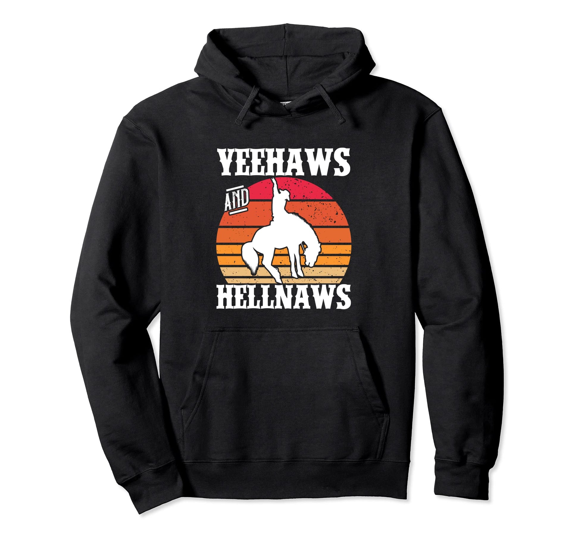 Yeehaws And Hellnaws Cowgirl Cowboy Hat Hoodie - Custom Art Print Men Women - T-Shirt, Sweatshirt, Hoodie
