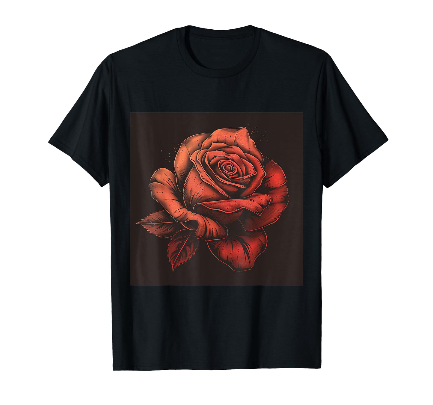 Floral Pattern Gift Flower Tattoo Red T-Shirt - Minimalist Print Men Women - T-Shirt, Sweatshirt, Hoodie