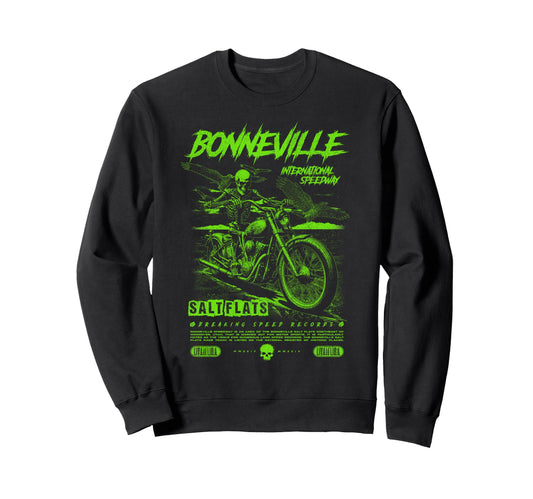 Bonneville Salt Flats Motorcycle Sweatshirt - Minimalist Print Men Women - T-Shirt, Sweatshirt, Hoodie