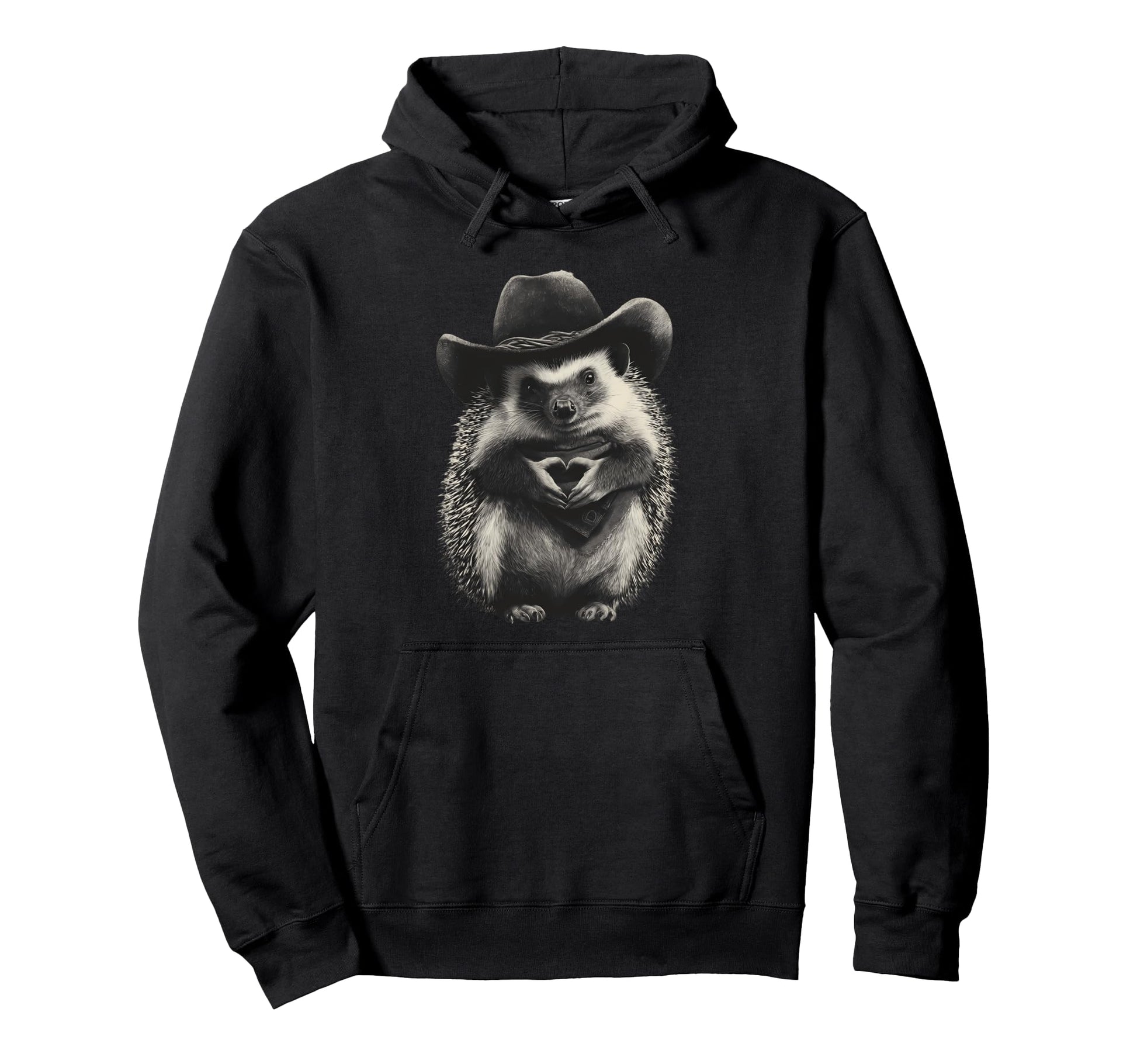 Country Cowboy Hedgehog Rodeo Cowgirl Hoodie - Novelty Apparel Unisex - T-Shirt, Sweatshirt, Hoodie