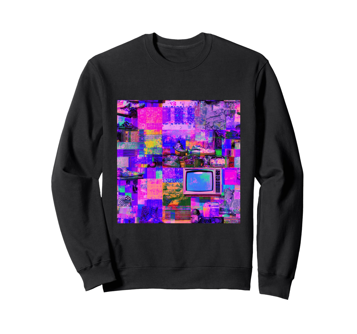Vaporwave Glitch Art 80S 90S Sweatshirt - Novelty Apparel Men Women - T-Shirt, Sweatshirt, Hoodie