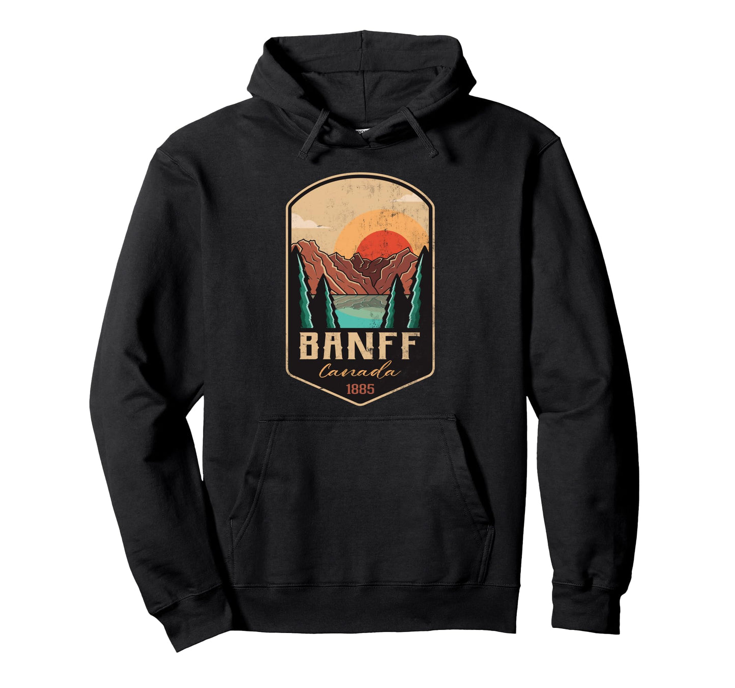 Banff National Park Canada Souvenir Hiking Hoodie - Trendy Graphic Unisex - T-Shirt, Sweatshirt, Hoodie
