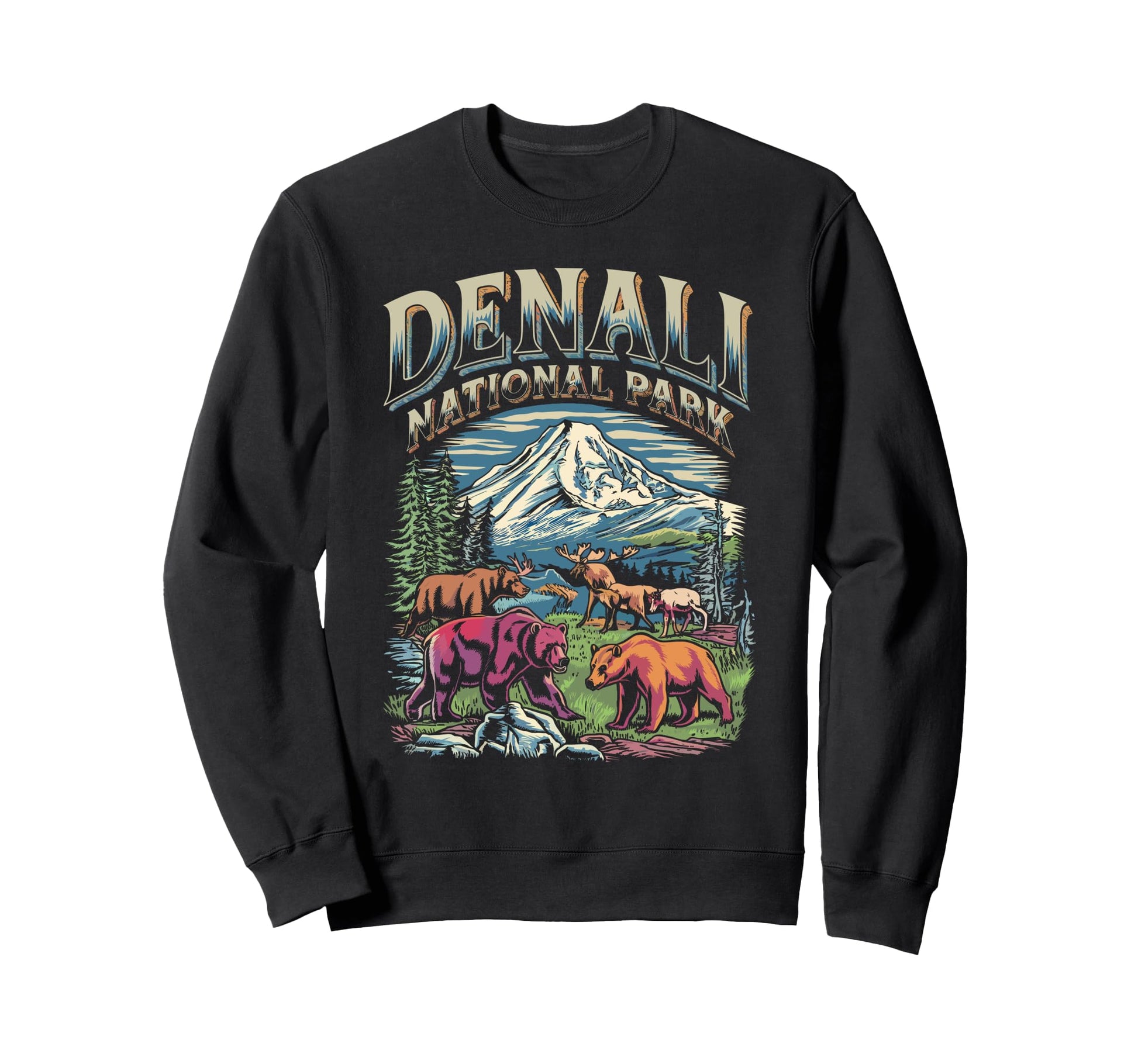 Denali National Park Sweatshirt - Novelty Apparel for Adults - T-Shirt, Sweatshirt, Hoodie
