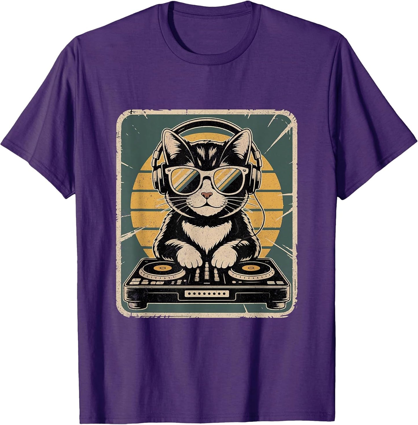 Cool DJ Cat Collection - Adult & Kids T-Shirts, Sweatshirts & Hoodies apparel design preview 1