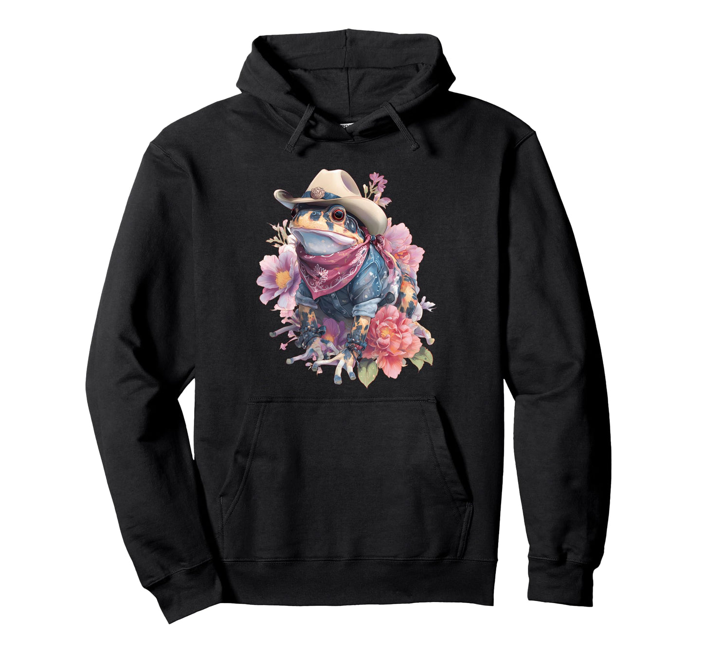 Frog Cowboy Rodeo Cowgirl Toad Hoodie - Aesthetic Graphic Men Women - T-Shirt, Sweatshirt, Hoodie