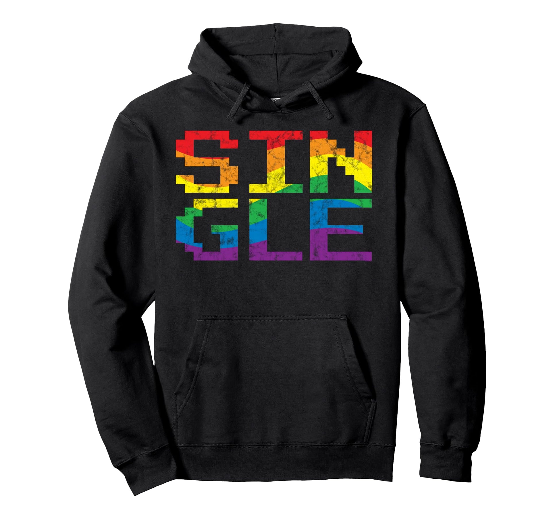 Single Gay Pride Lgbt Rainbow Color Hoodie - Casual Everyday Wear Unisex - T-Shirt, Sweatshirt, Hoodie